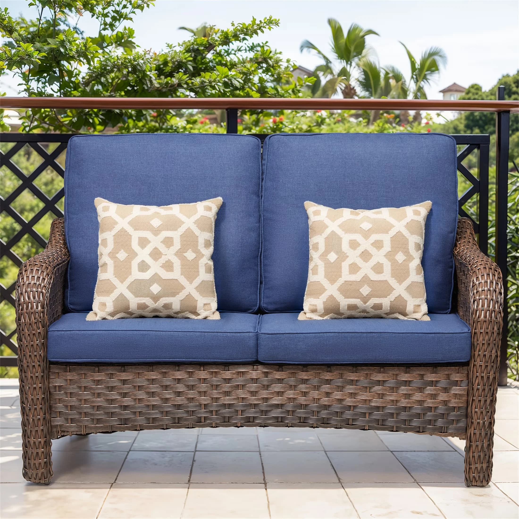 Stylish Outdoor Sofas Sectional with Farmhouse, Modern, Wicker Loveseat Sofa - Model 341871