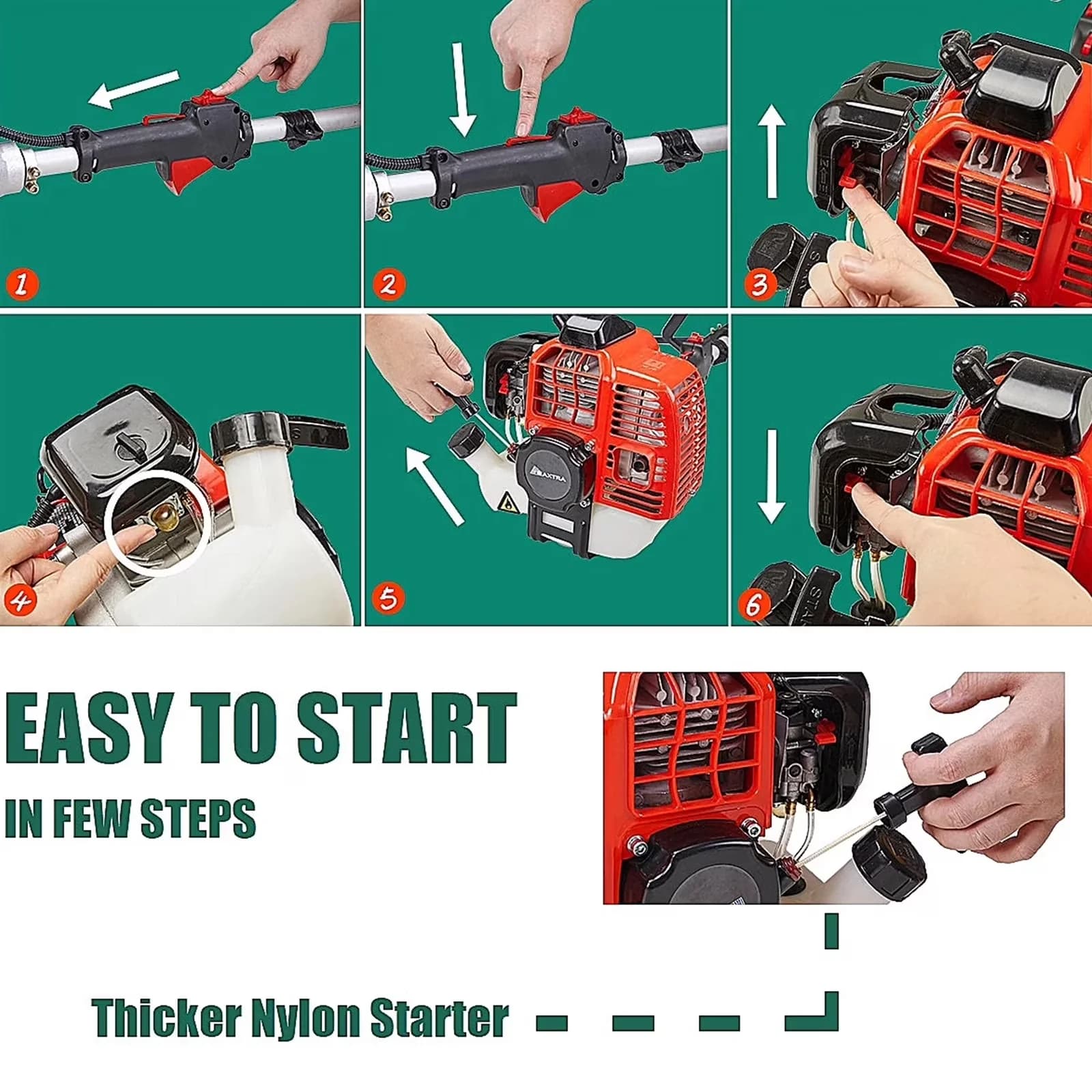 String Trimmer Sleek with Antivibration, Hedge, Weed - 33CC - Low Maintenance Model 57F9AB