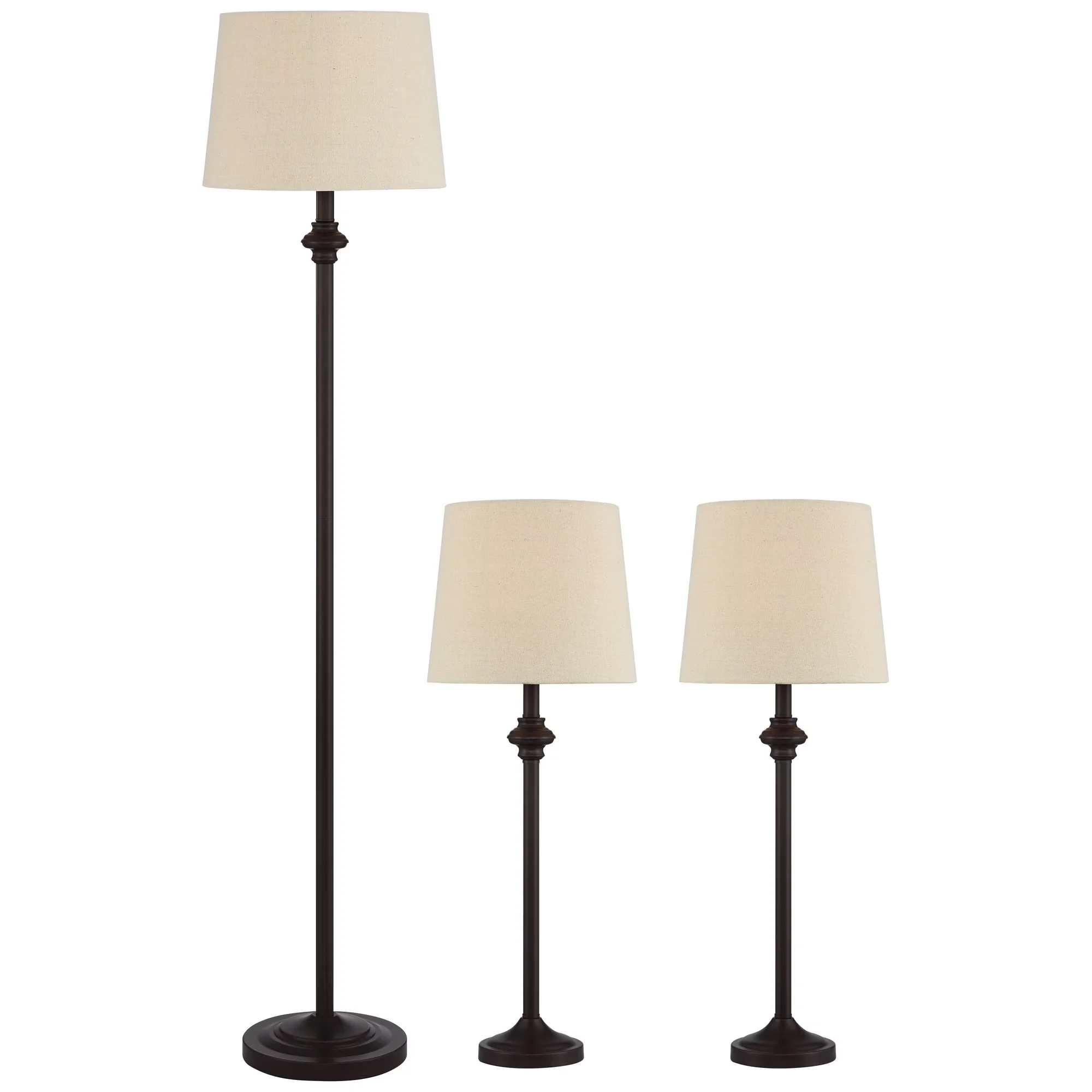 Lamp Set Versatile with Incandescent - Brown Metal for Living Room, Bedroom Model 83C84C
