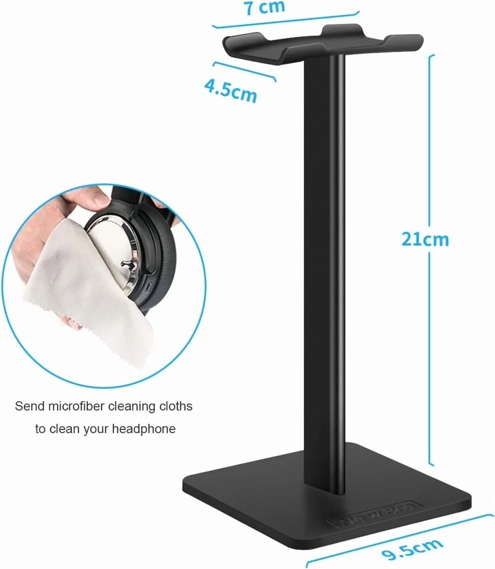 Home Gym Professional with Elegant Aluminum Headphone Stand - Black - Professional Series Model 9DCDBE
