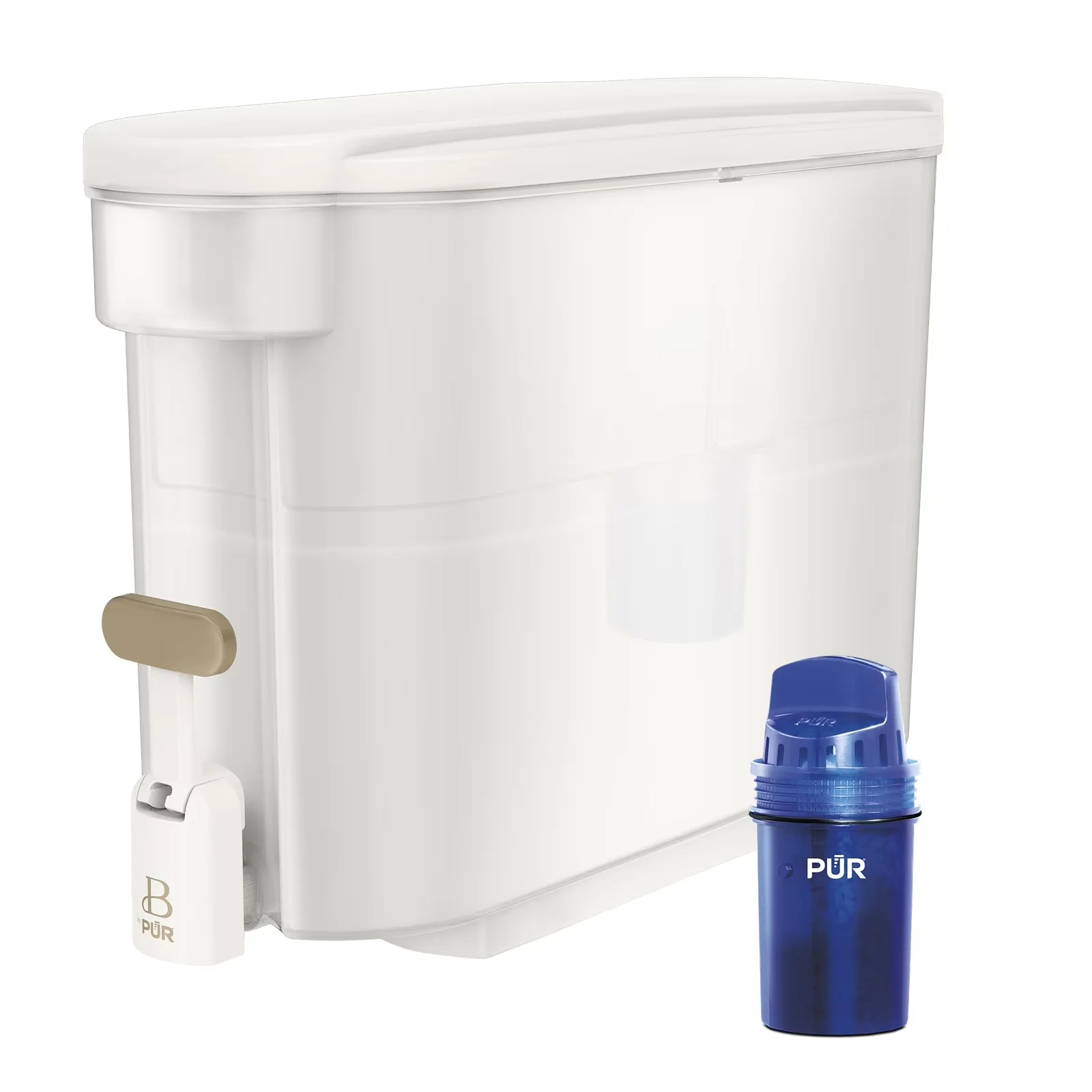 Water Filtration Compact with Alarm, White Icing (), LockFit™ design for secure filter fit - Plastic White Model 1F12AD