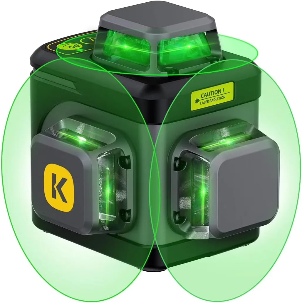 Efficient Measuring Layout with Battery, Durable, Ergonomic Design - Black Plastic;Steel;Metal;Brass Model 2F614D