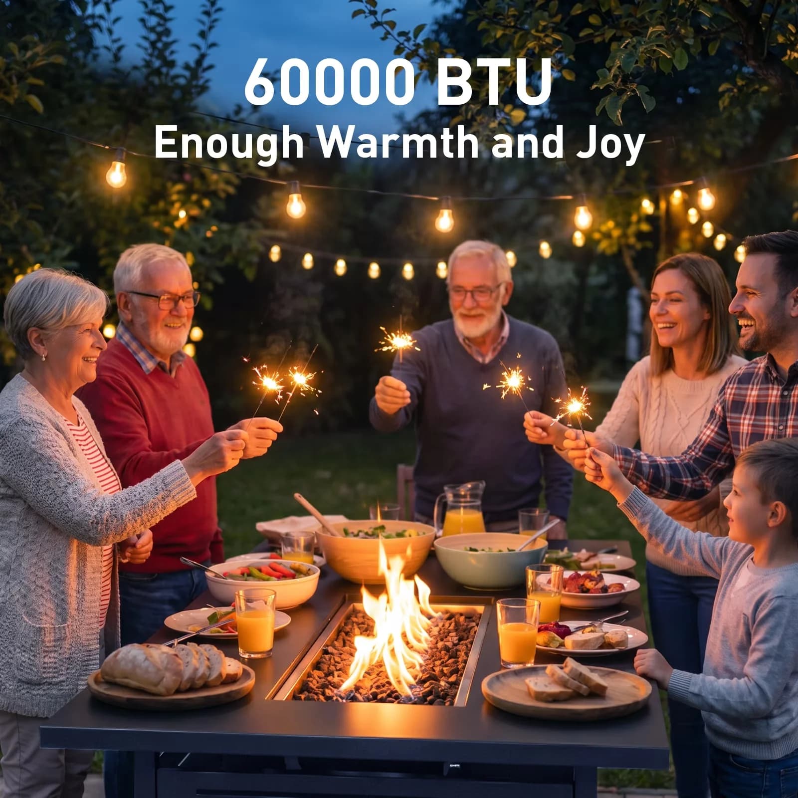 Outdoor Heating Classic with 60000 BTU, Smokeless, Weatherproof - Black Alloy Steel Model FFC2D0
