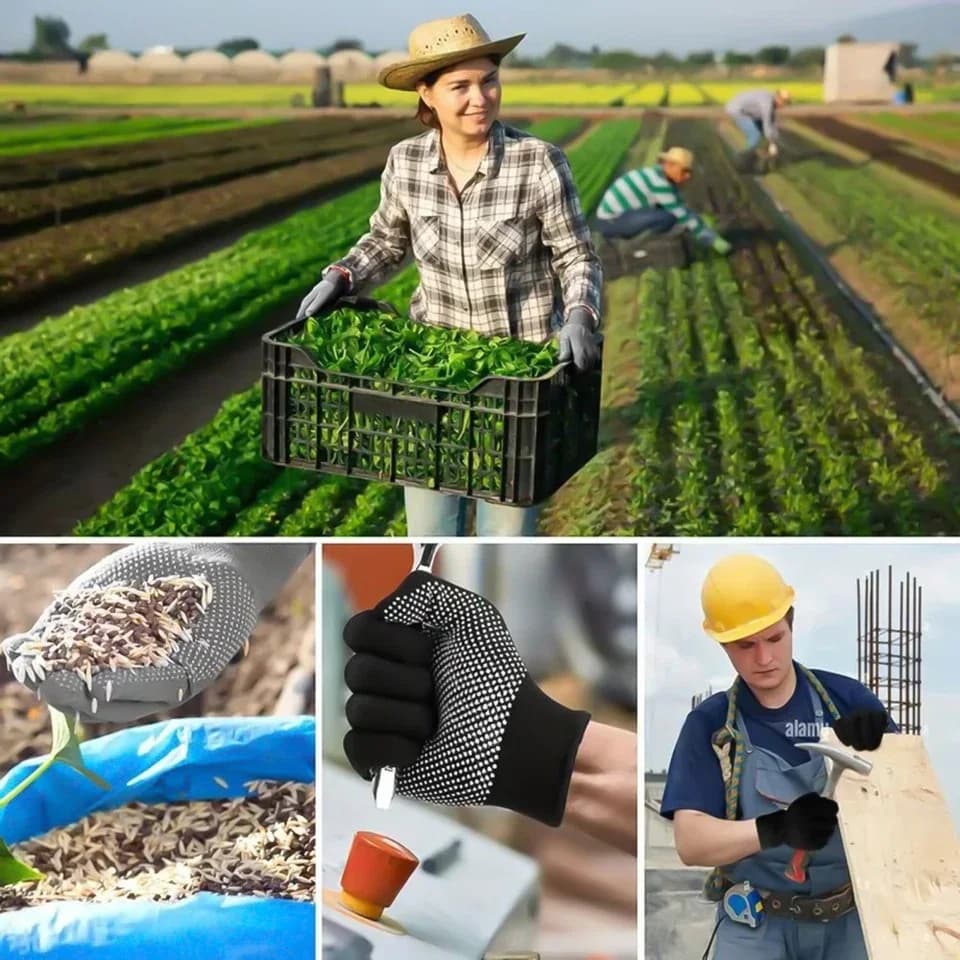 Protective Equipment Efficient with Non-Slip, Breathable Yard Work Glove - Model E1C3F9