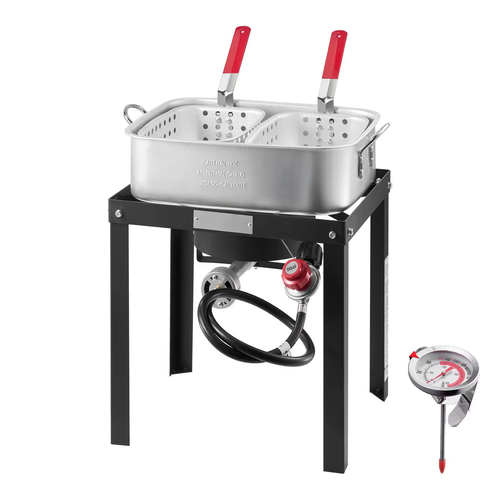 Versatile Outdoor Fryer with Aluminum Propane Fish Kit, Outdoo - Steel Model B6F9D4