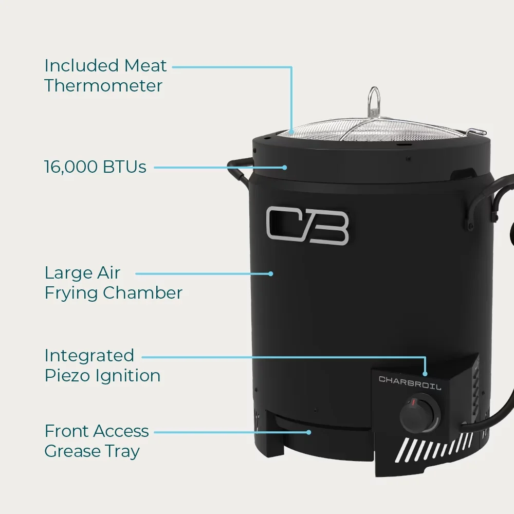 Compact Outdoor Fryer with Adjustable Regulator, Fuel type: Propane - Heavy Duty Steel Model B13D59