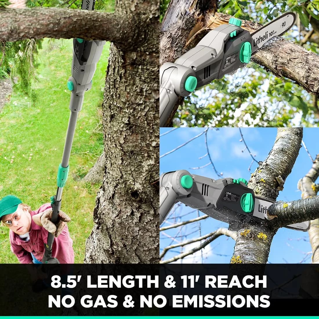 Reliable Pole Saw with Battery, 40V, Cordless - Black 10 - Reliable Performance Model 223336
