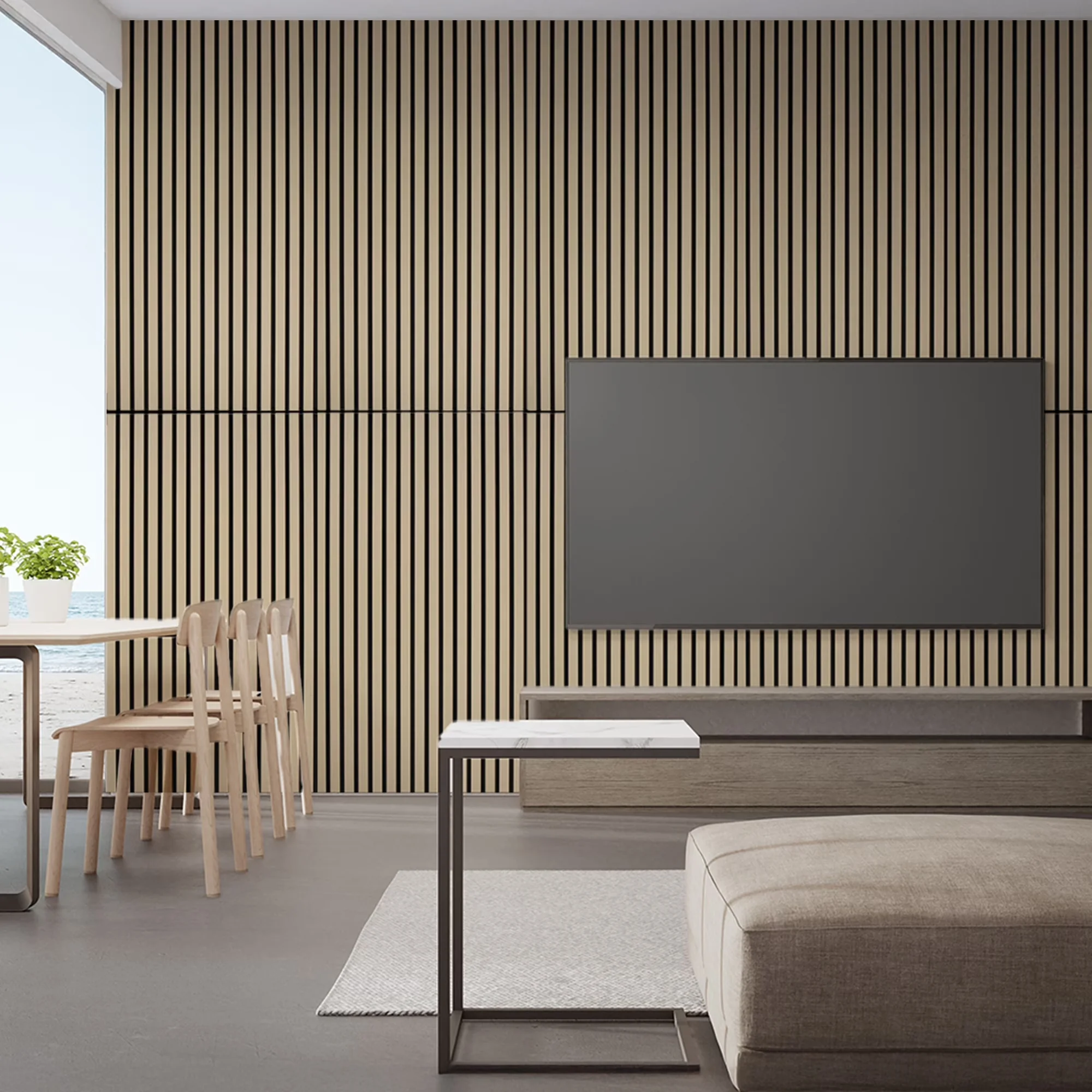 Versatile Wallpaper Wall Decals Wall Covering with Ergonomic Design, Self Adhesive Acoustic Panels, 3D Peel and Stick Panels - 24" x 48" Model EBC2F0