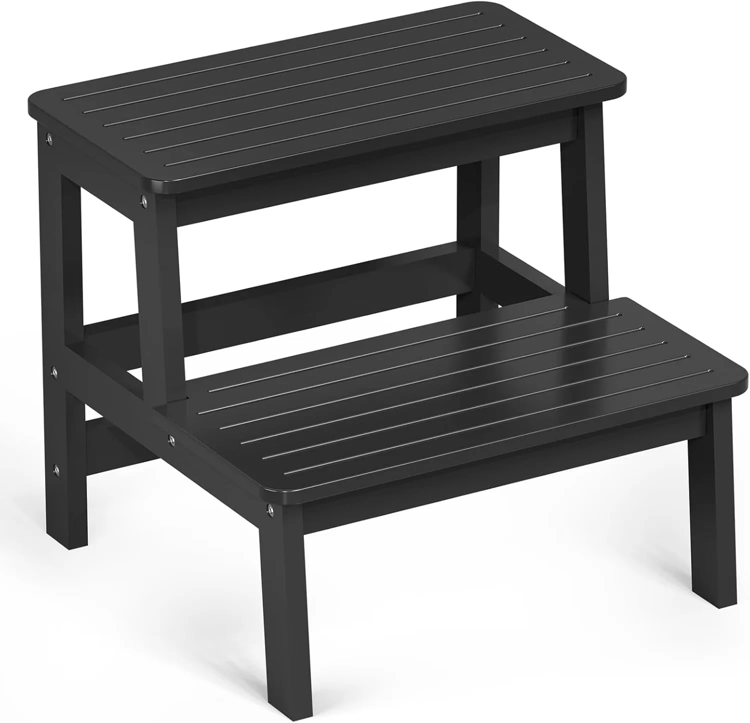 Ladders And Step Stool Compact with Bamboo Two - Bamboo Black - Low Maintenance Model 9EF2DC