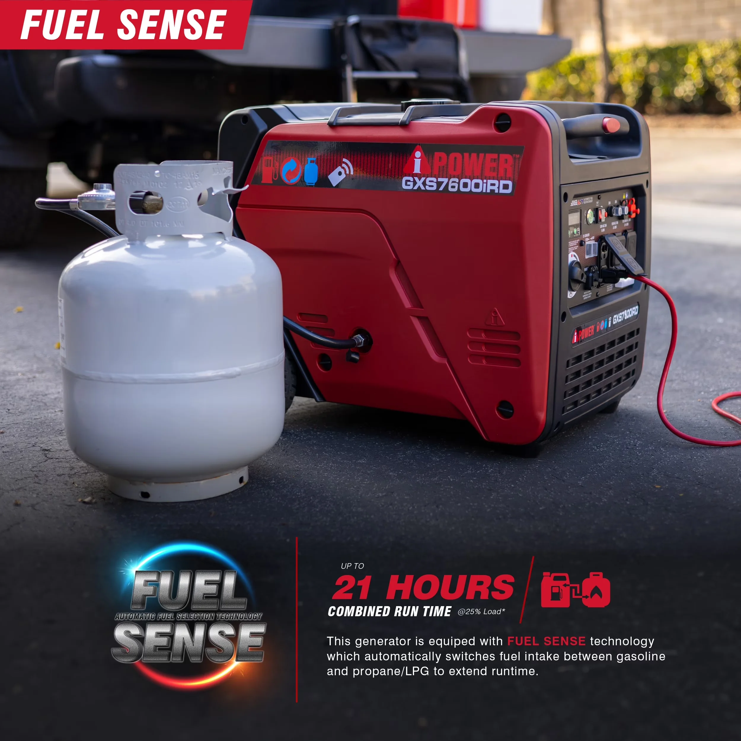 Generator Compact with 7600W, 240V, CO Sensor - Heavy Duty Model 2E1E3B
