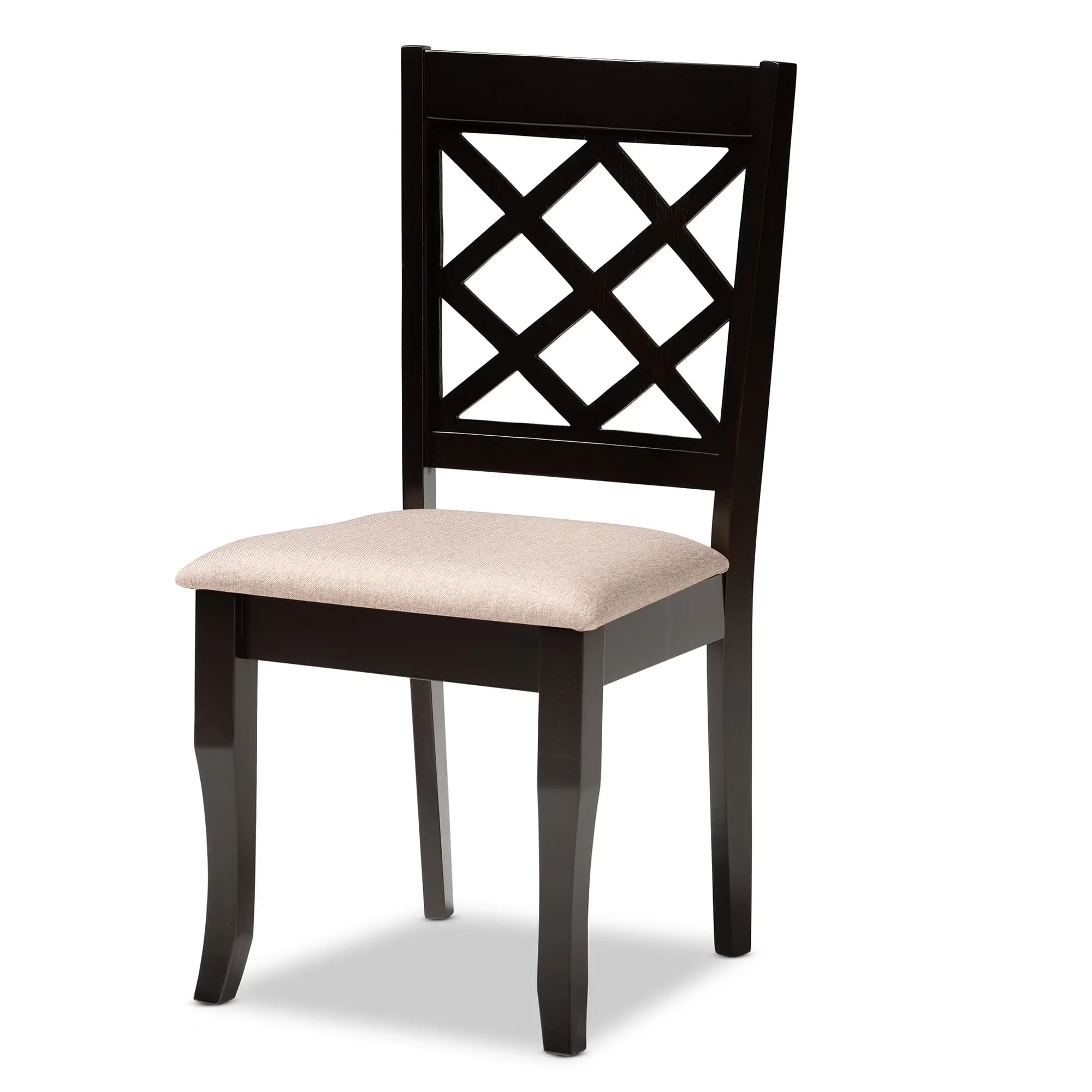 Durable Patio Dining Set with Modern, Jana Modern - Fabric Polyester 100%/Oak/Mdf/Rubberwood/Foam Model E648C8