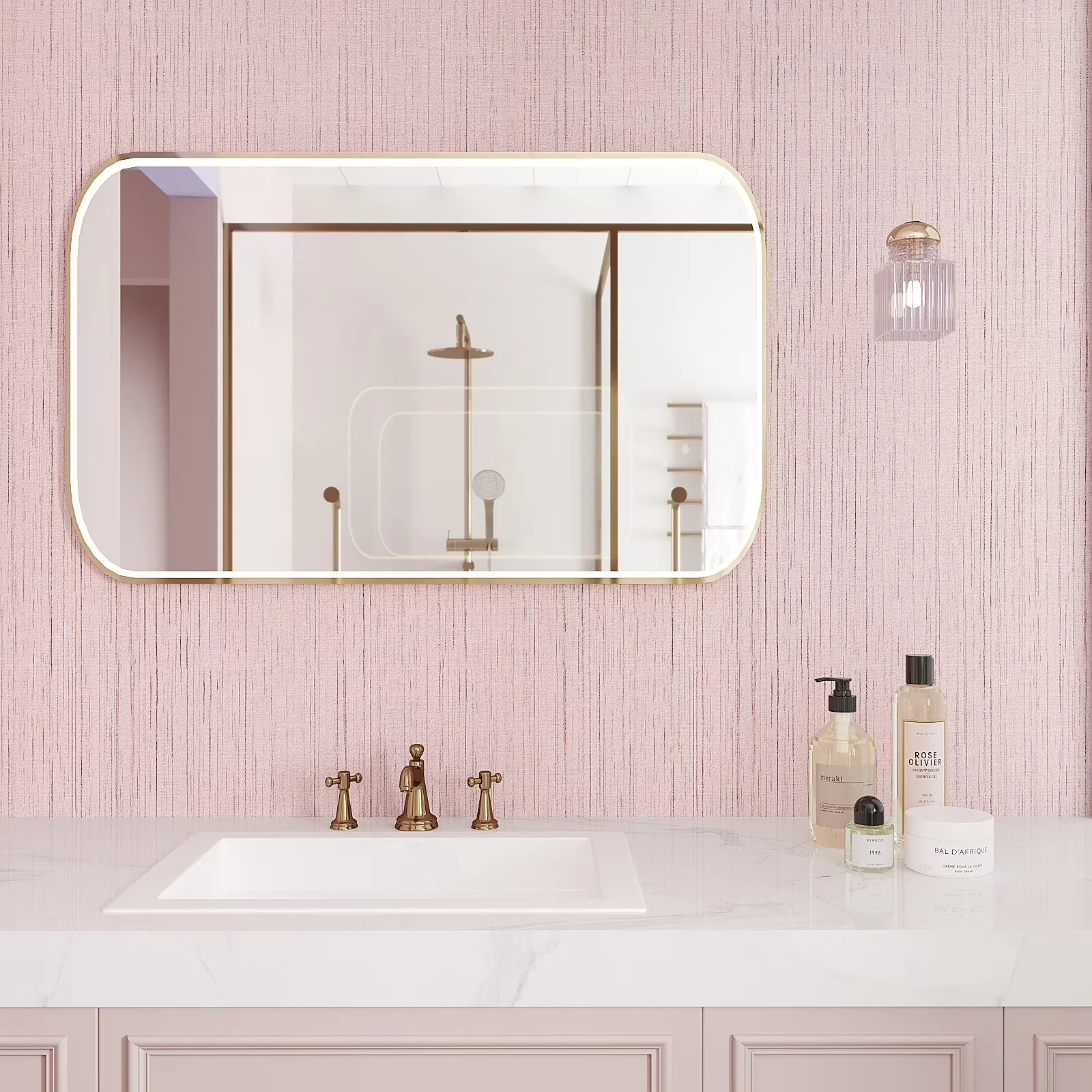Wallpaper Quality with Easy To Clean, Removable, Waterproof - Pink Vinyl Model C028AC