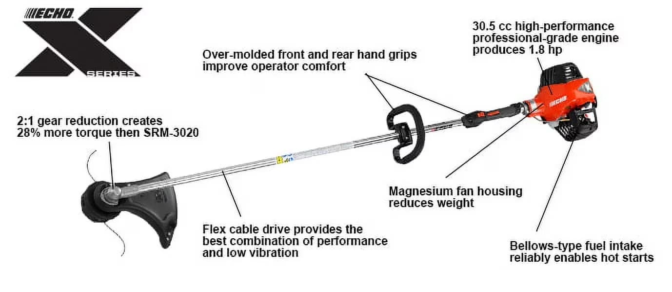 Professional String Trimmer with Antivibration, 30 cc professional-grade 2-stroke engine - Model 74E498