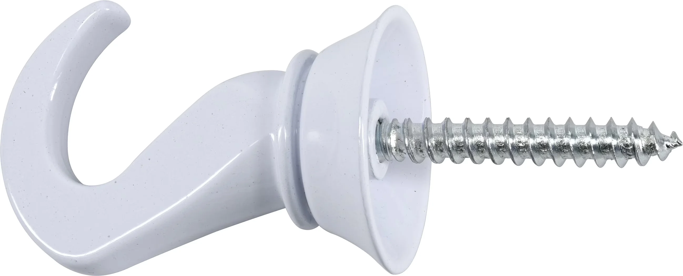 Compact Fastener with Easy Installation, Steel, White - White Steel 1 pack Model B1AE79