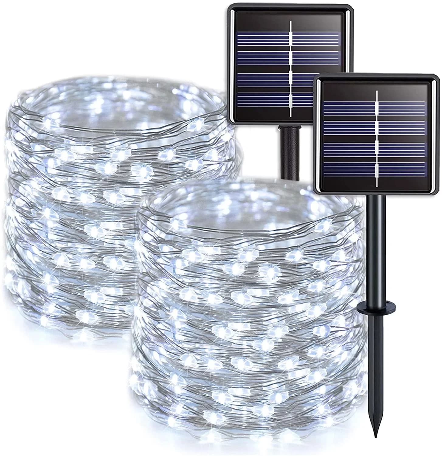 Compact Novelty Light with LED, Solar, Solar String Lights - White 33ft Model F901D1