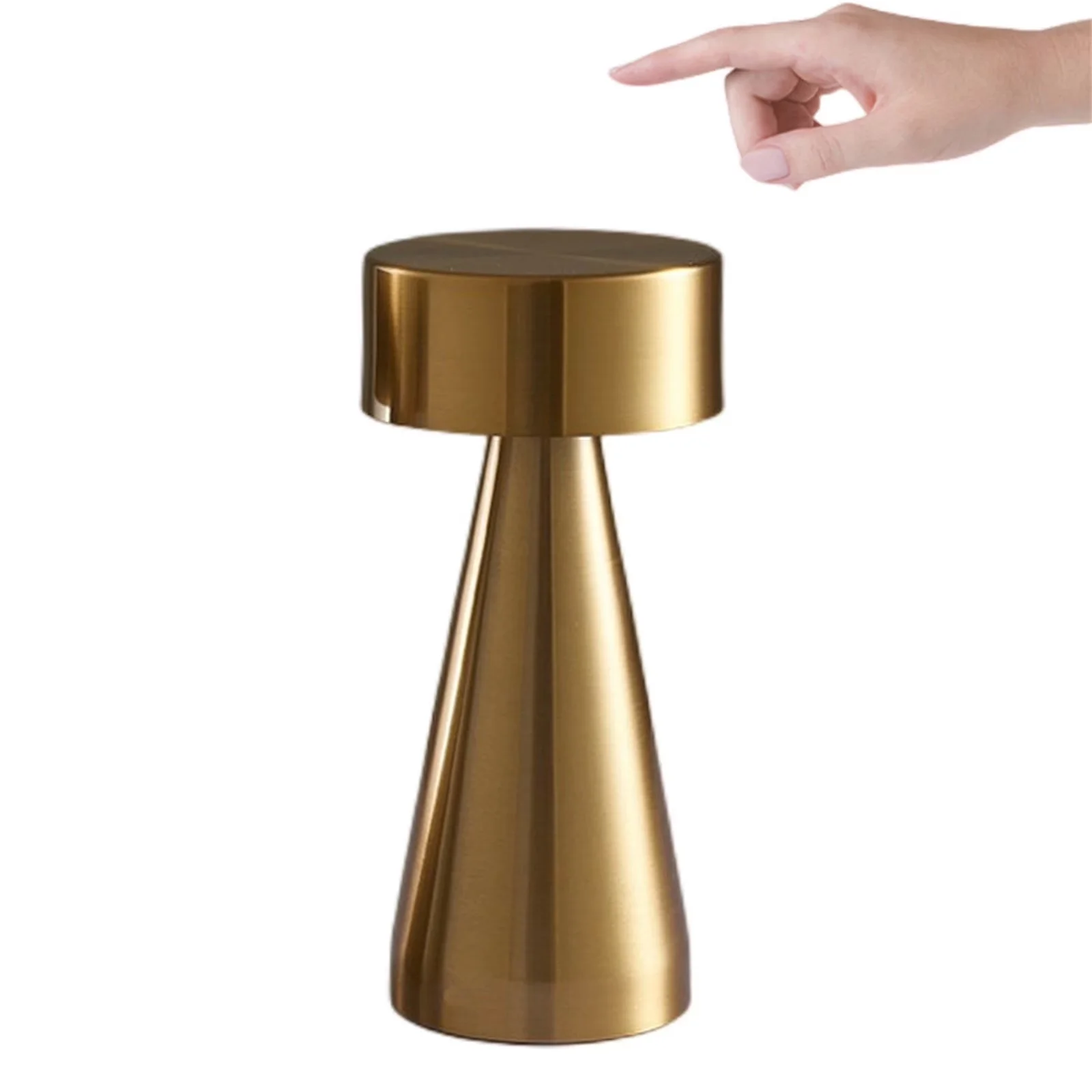 Essential Table Lamp with LED, Battery, Battery Operated Lamps - Gold Metal for Home Office Model 9C70E6