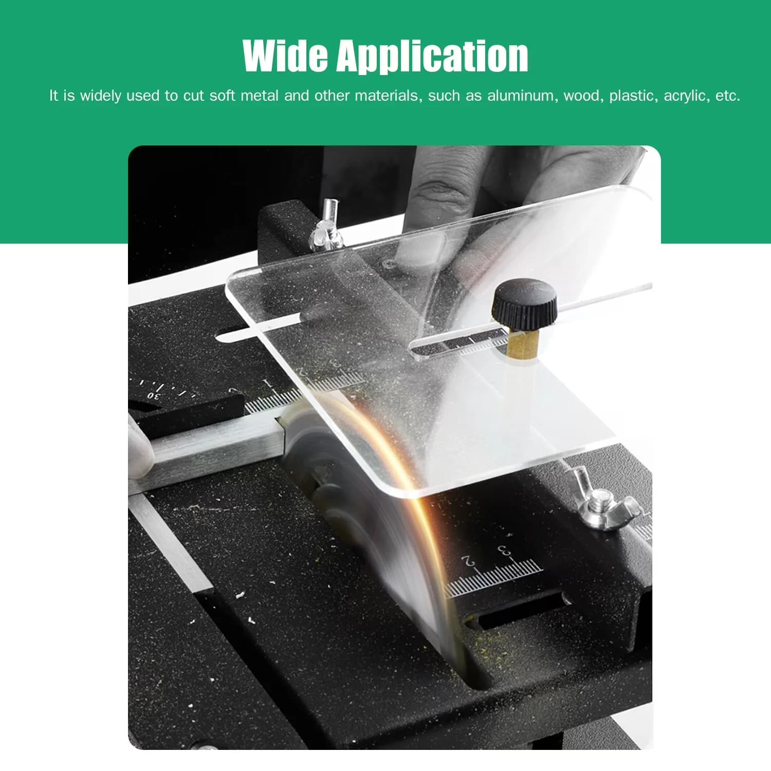 Compact Power Saw with 200W, Wood Plastic Acrylic Cutter (Mini size - Black Model 6A60A2