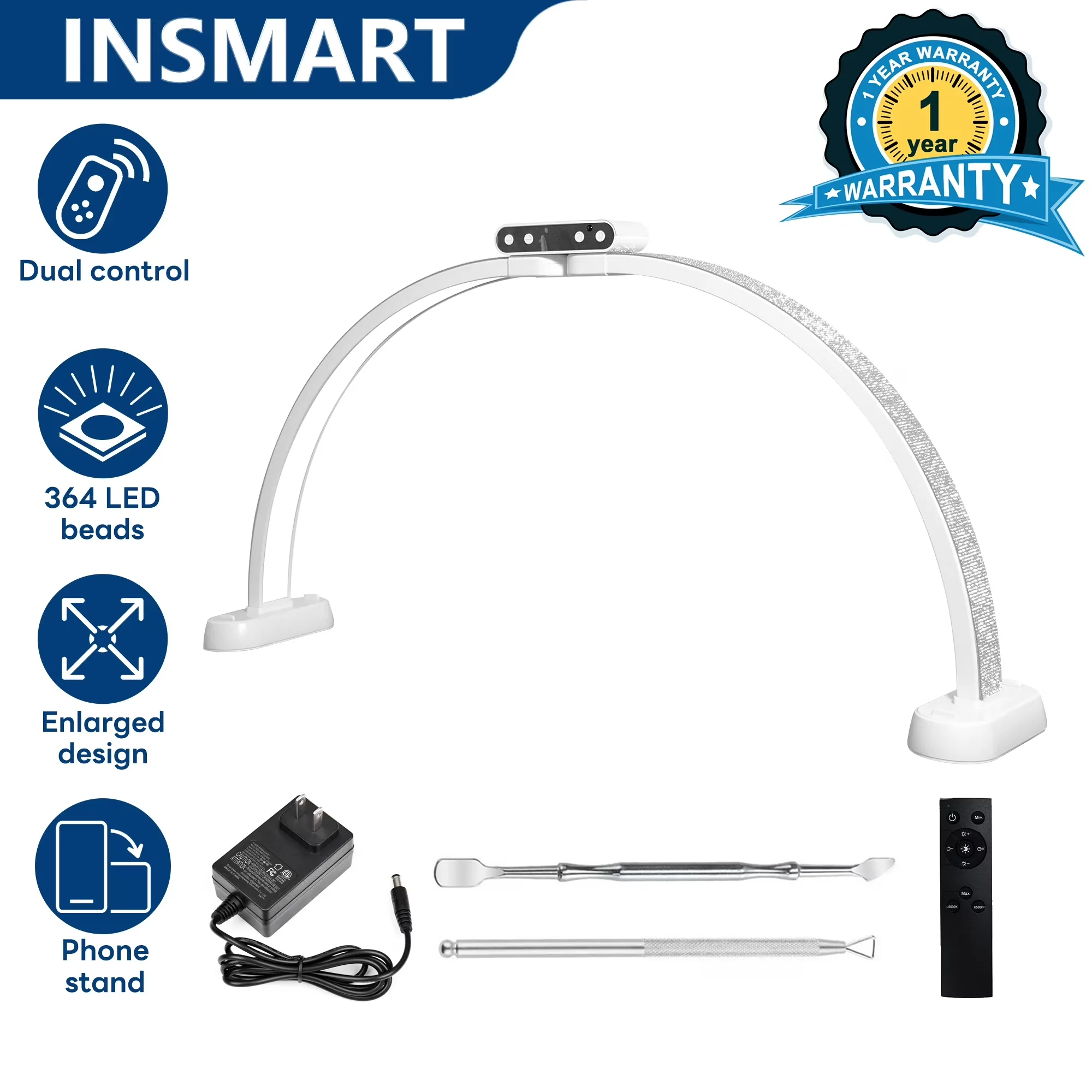 Modern Desk Lamp with LED, Eco Friendly, Half Moon Light - Led White - Low Maintenance Model 02FF39