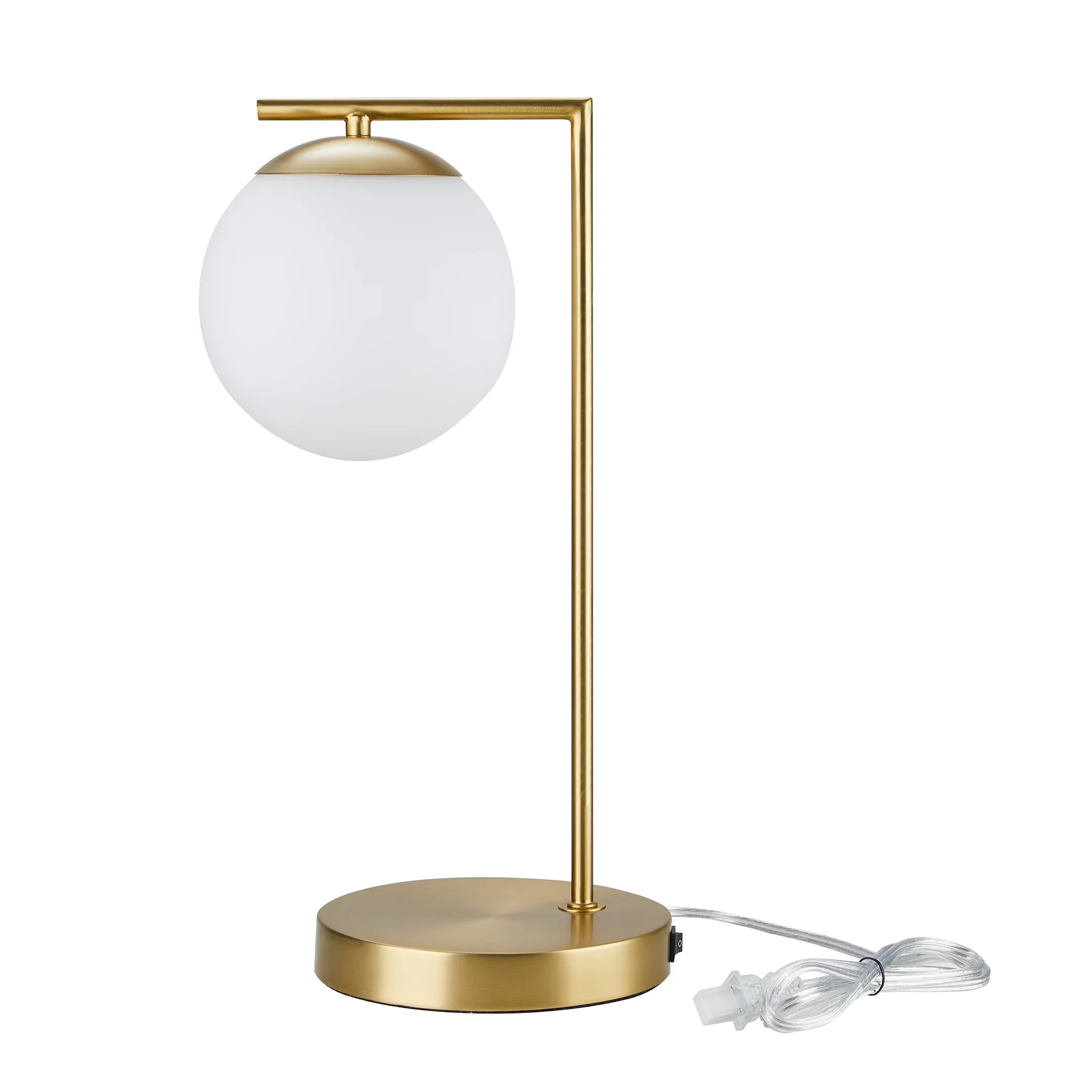Desk Lamp Professional with LED, Novelty Lamps, 17.5" Frosted Globe - Metal Bronze Model 938F7C