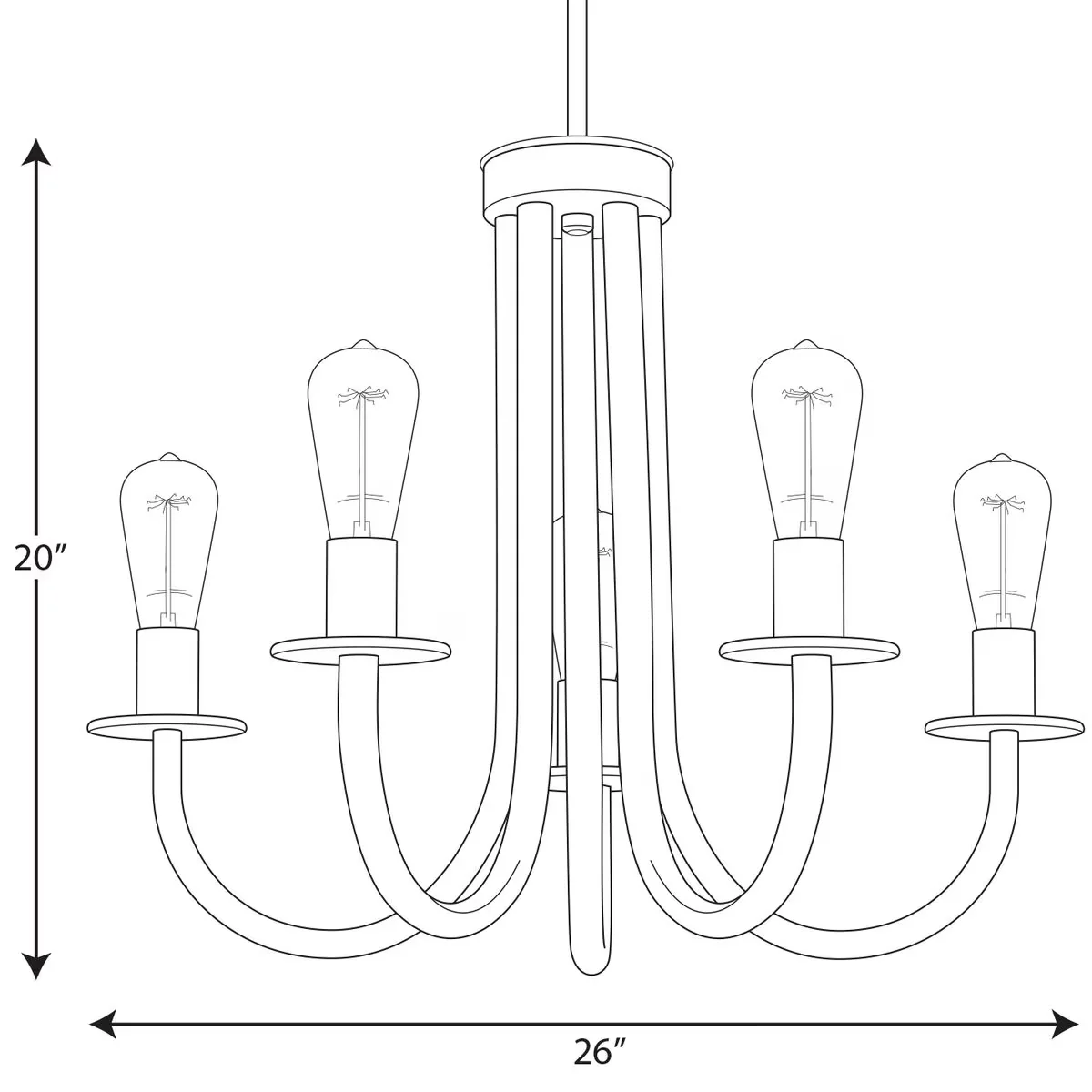 Compact Ceiling Lights Fixture with Incandescent, Farmhouse - Brown Steel Model 192CE6