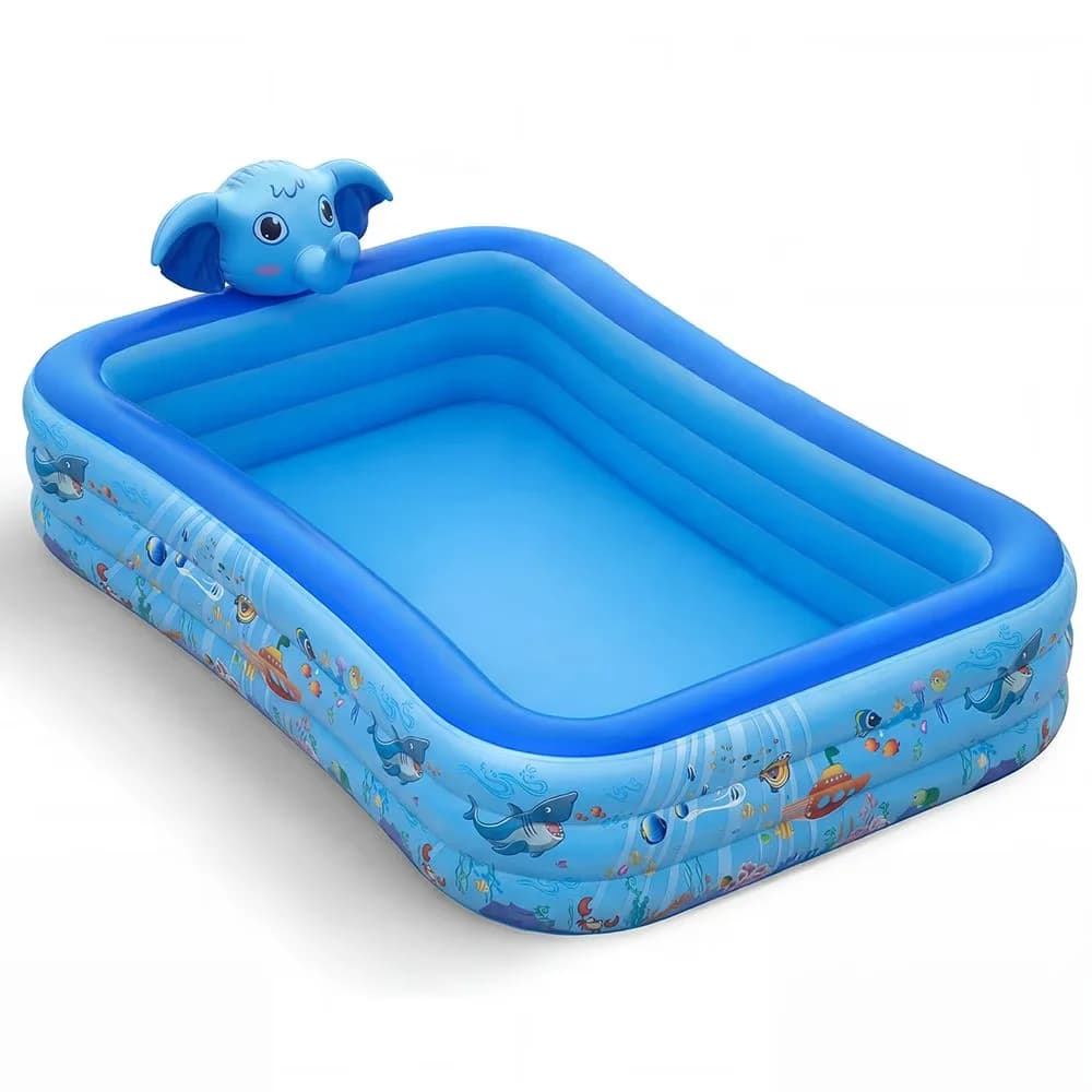Inflatable Pool Versatile with Puncture Proof, Puncture Resistant - Blue Model C4CBBB