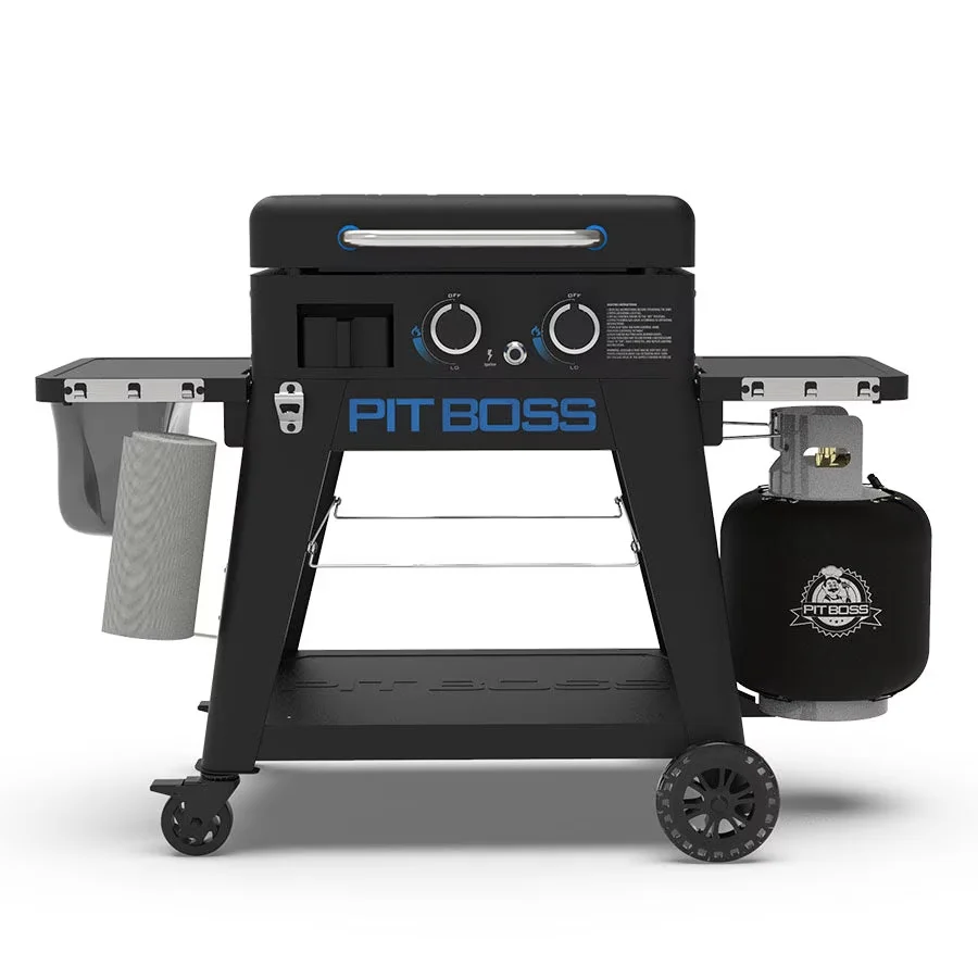Professional Gas Grill with Tool Holder, Portable - Heavy Duty Steel Black Model 46B0C7