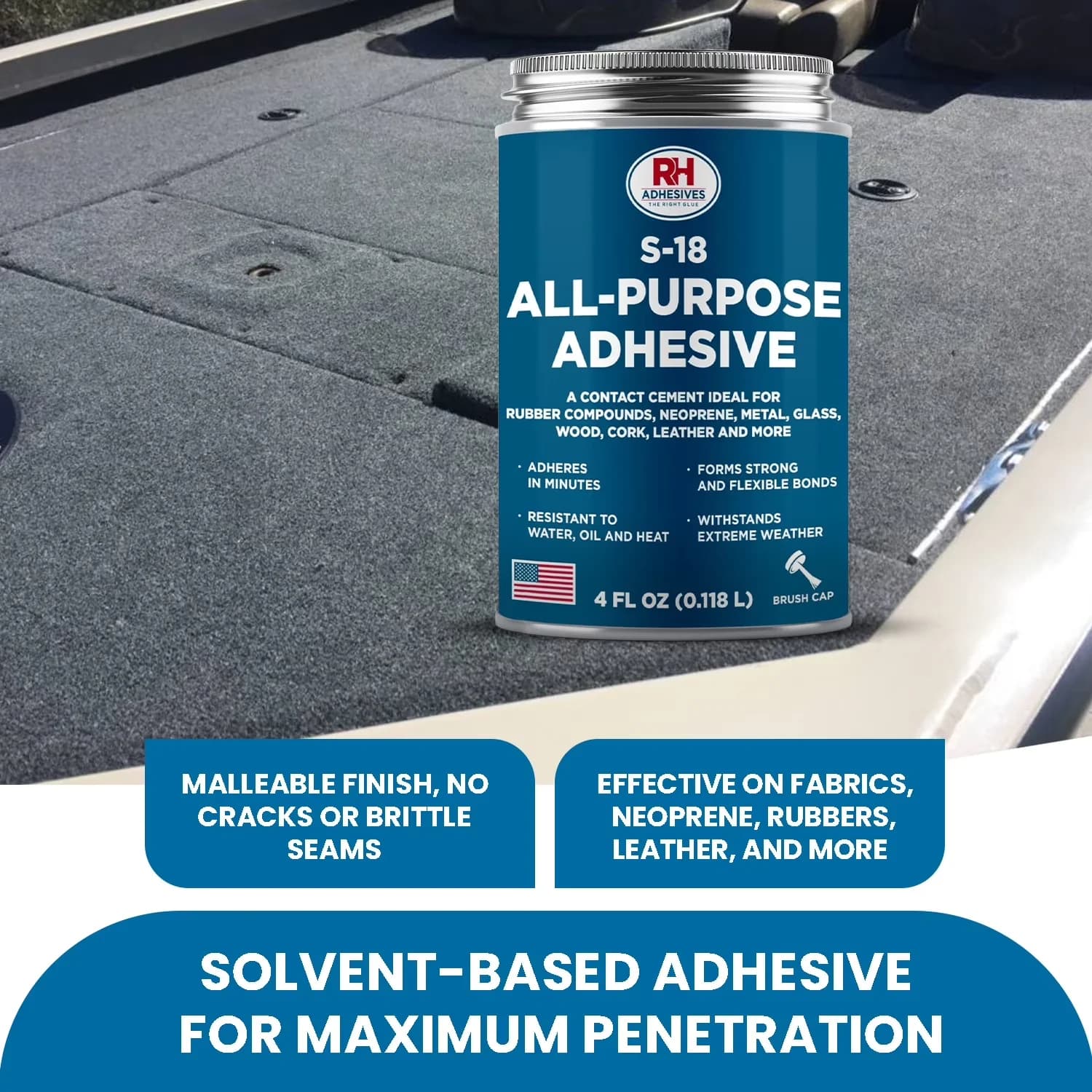 Adhesives Glues In Paint Supplies Tool Classic with Water-Resistant, 4 oz. can, S-18 All-Purpose Adhesive - White 4 Oz. Model DA5315