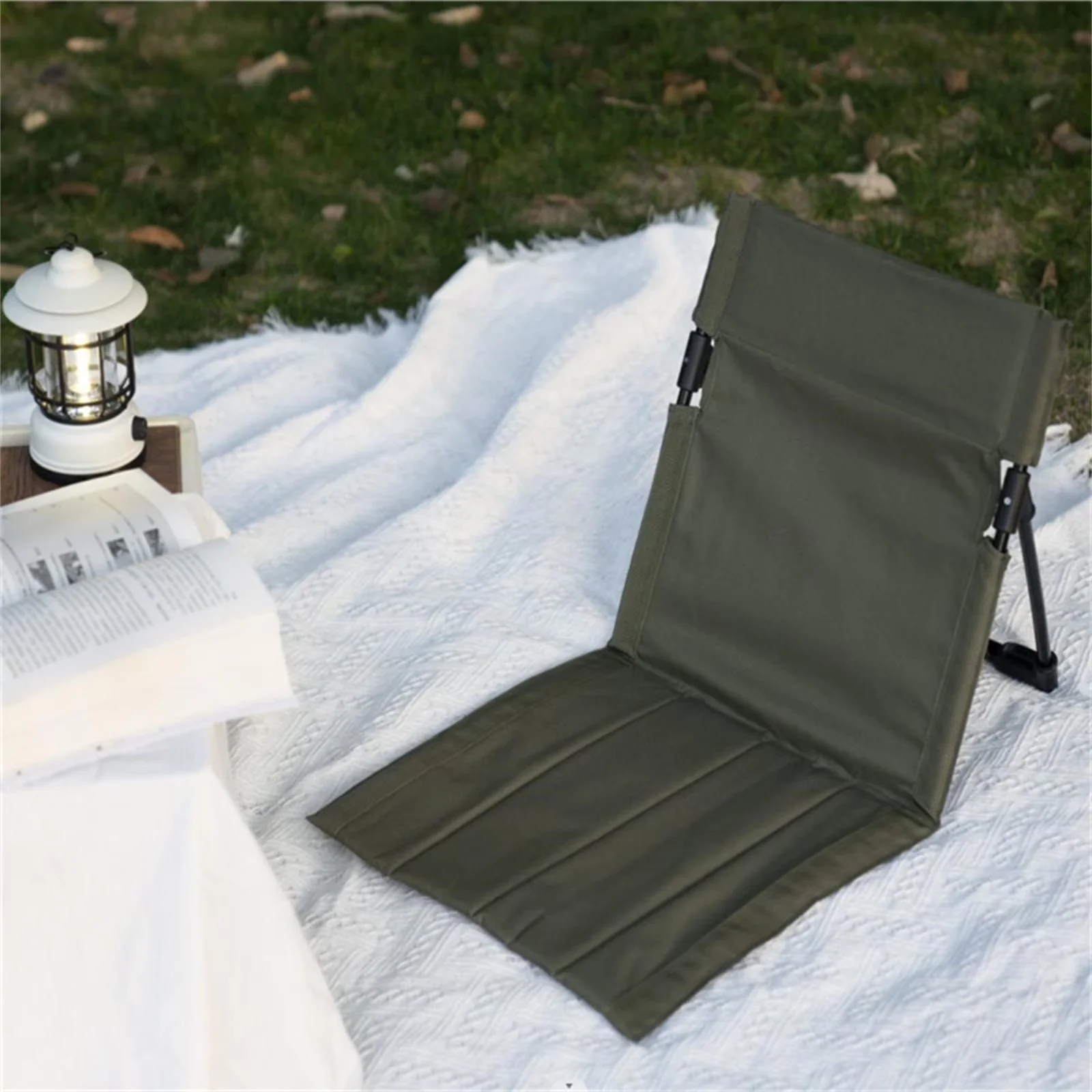 Beach Chair Premium with Folding, Tilt Function, Backrest - Black 600D Model A6BC9D