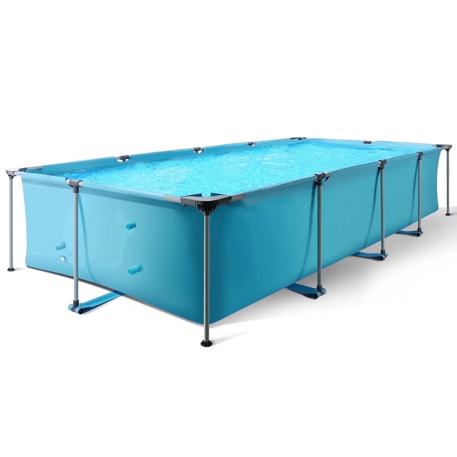 Sleek Above Ground Pool with Puncture Resistant - Blue 15FT - Sleek Profile Model B0A4A5