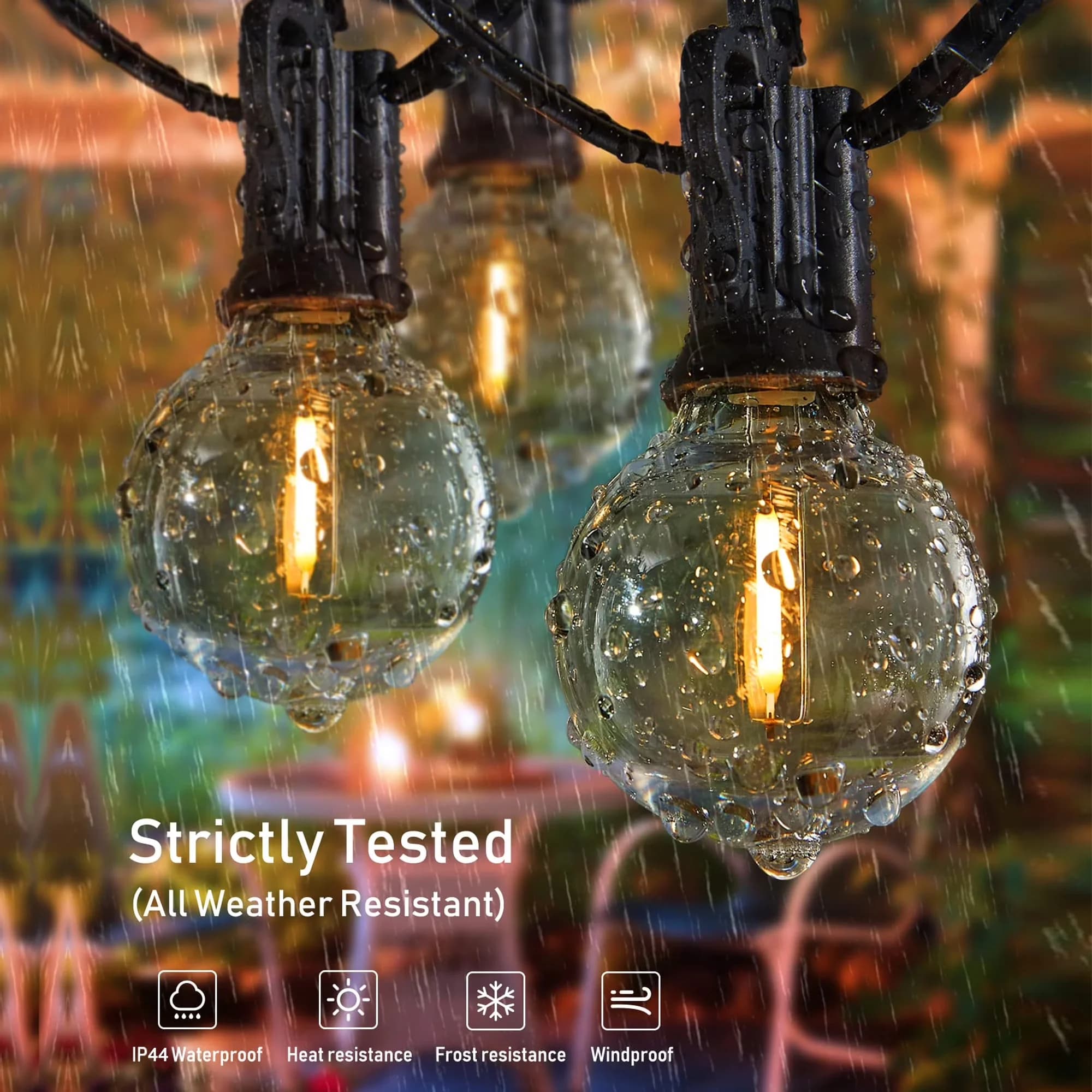 Stylish Led Lighting with LED, Waterproof, Waterproof 100FT Outdoor String Lights - Yellow Model EB2EC2