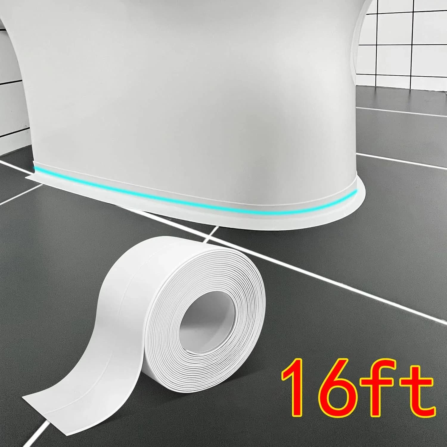 Innovative Paint Tools Supplies - Paint Brushes Rollers Tray with Waterproof, 16Ft Caulk Tape Waterproof Self Adhesive - 16' for Bathroom Model 50C321