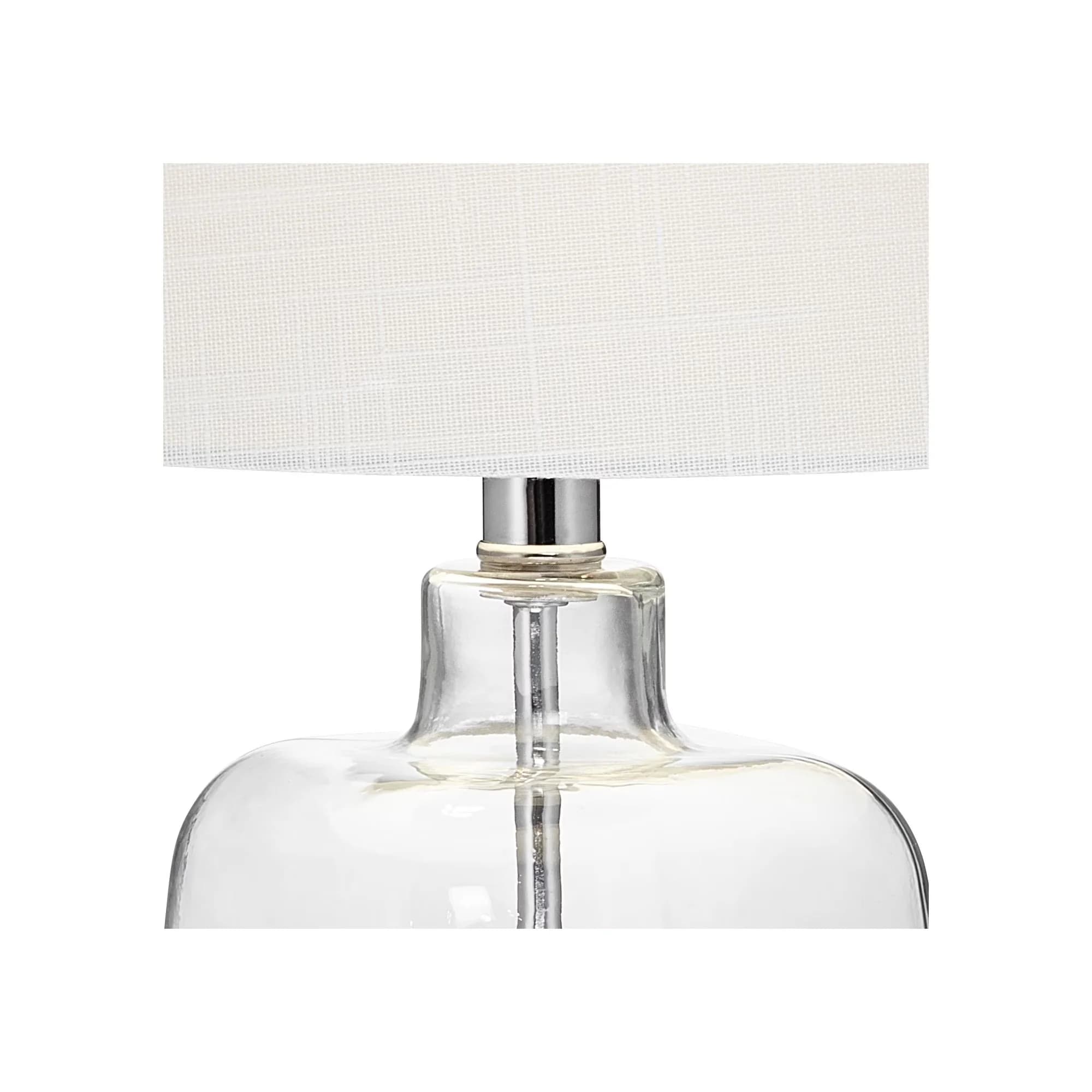 Compact Lamp Set with Incandescent, Coastal - Clear Glass for Living Room, Bedroom Model B291D2