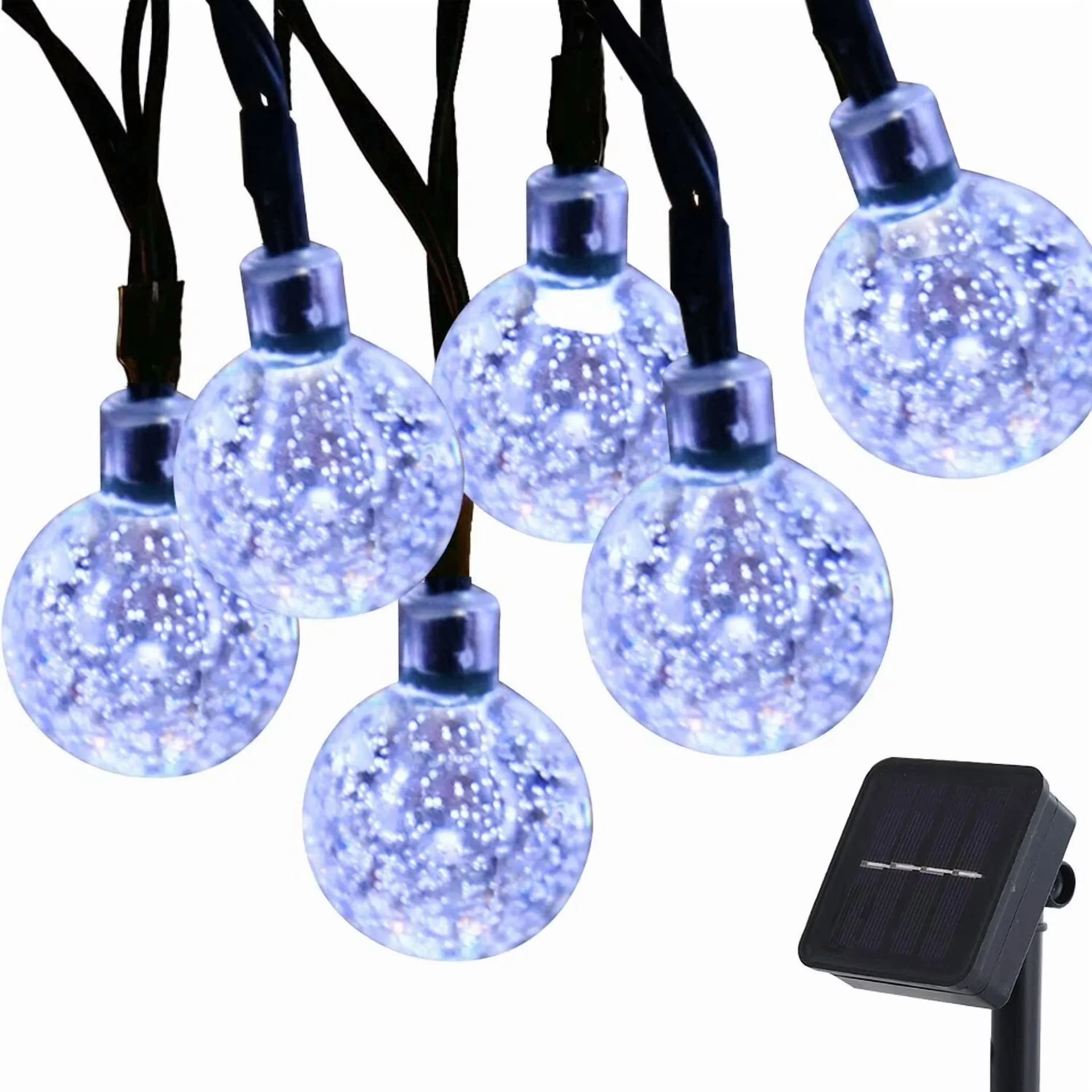 Durable Led Lighting with LED, Solar - White for Garden, Patio Bubble - Long-Lasting Performance Model E04D5A