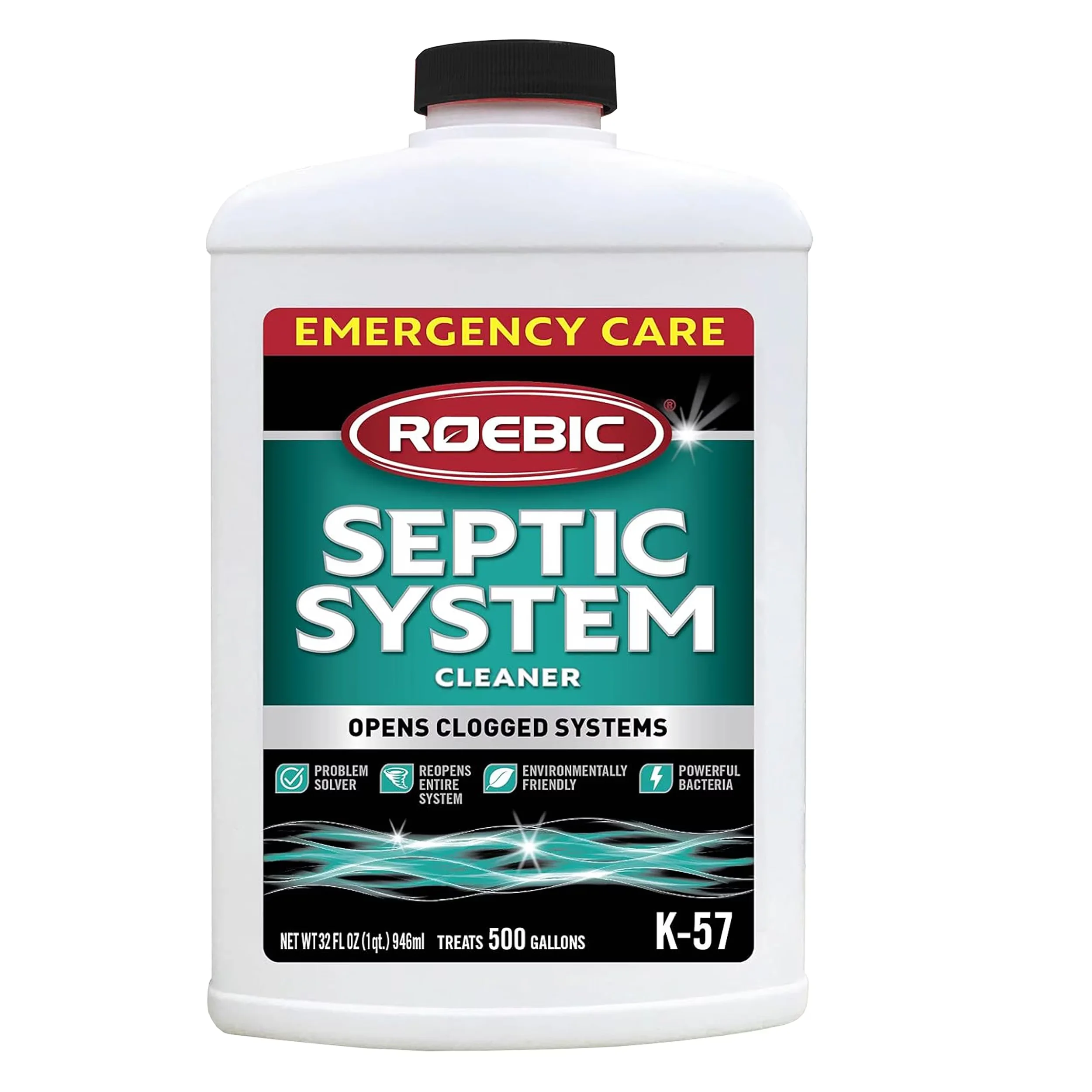 Premium Plumbing with Liquid Septic Tank Pipe Clog Remover, K-57 Septic System Drain Cleaner, Safe - Model 09BFFD