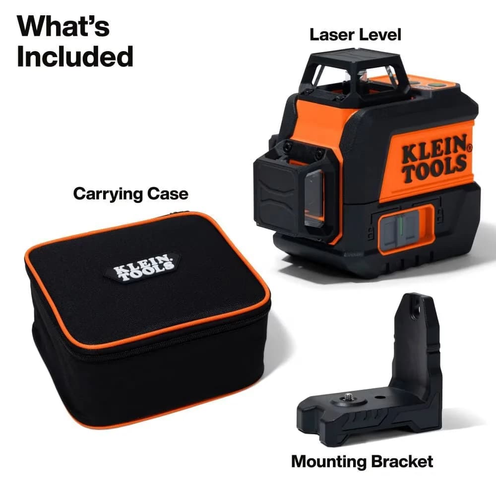 Essential Measuring Layout with Battery, Magnetic, Compact Green Planar Laser Level - Acrylonitrile Butadiene Styrene Orange Model 1B0DB2