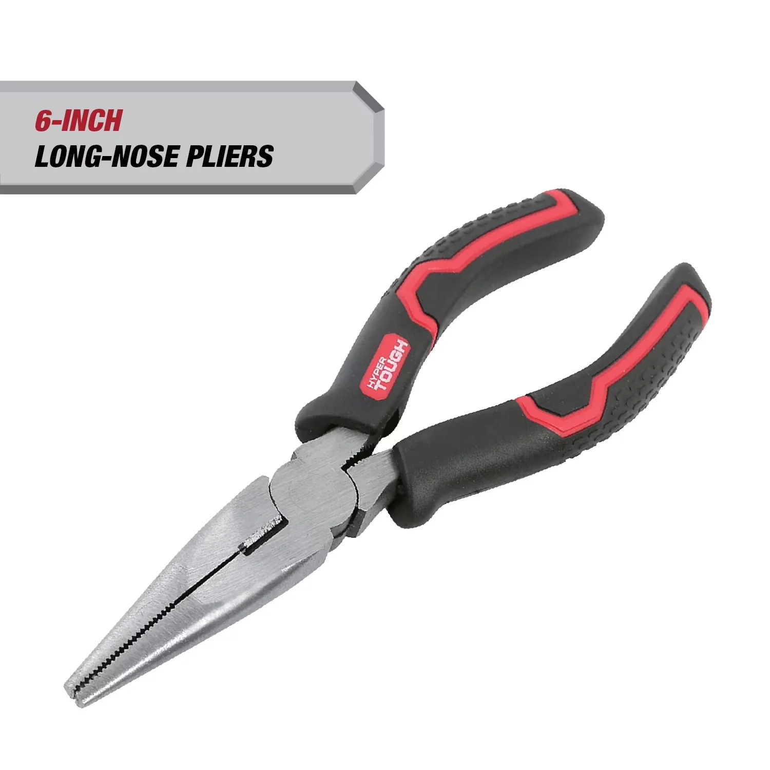 Efficient Hand Tool with Ergonomic Handle, Compact, 6-inch Long Nose Pliers - Black 6-inch Model 1AB3B1