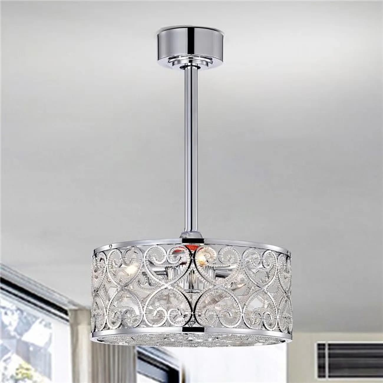 Innovative Ceiling Fan with LED, Glam, Light Kit - Multicolor 1 7 in - Modern Design Model AF6877