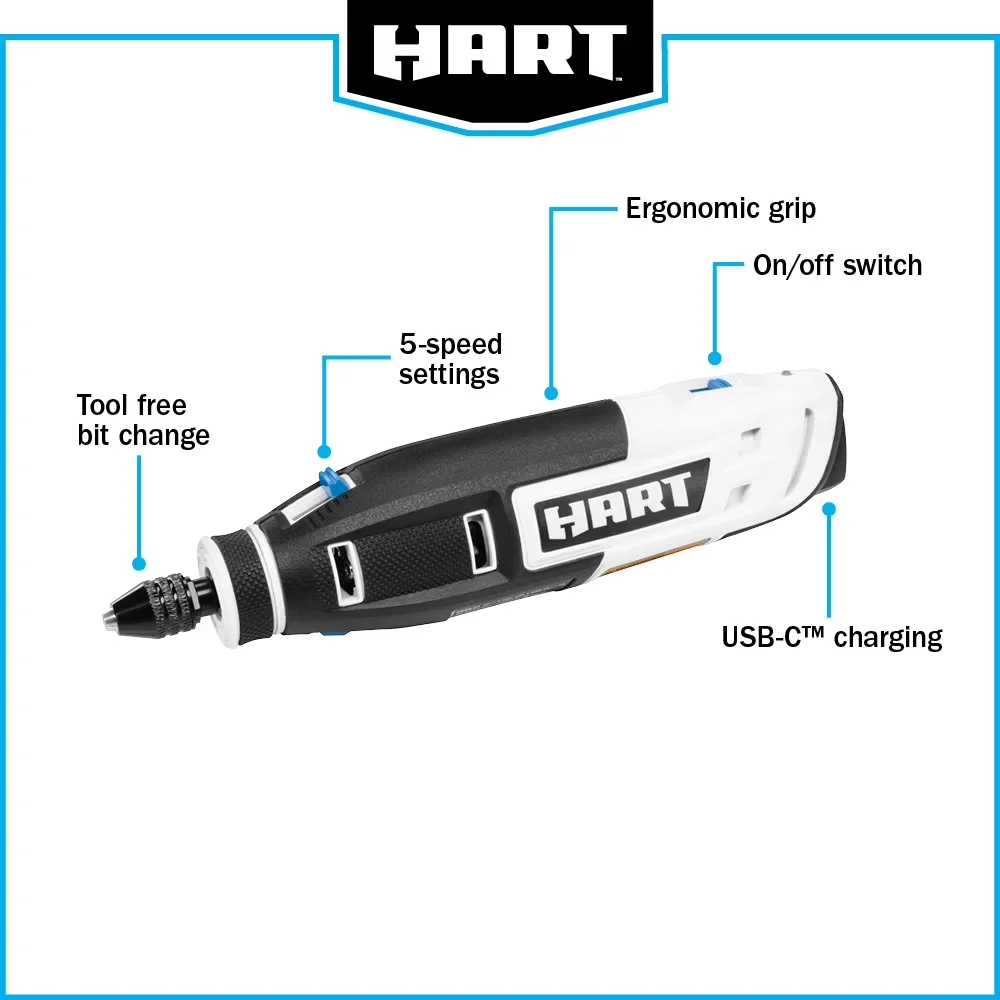 Innovative Power Tool with Battery, Battery Powered 4 Volt Rotary Kit - White Model 8C7A30