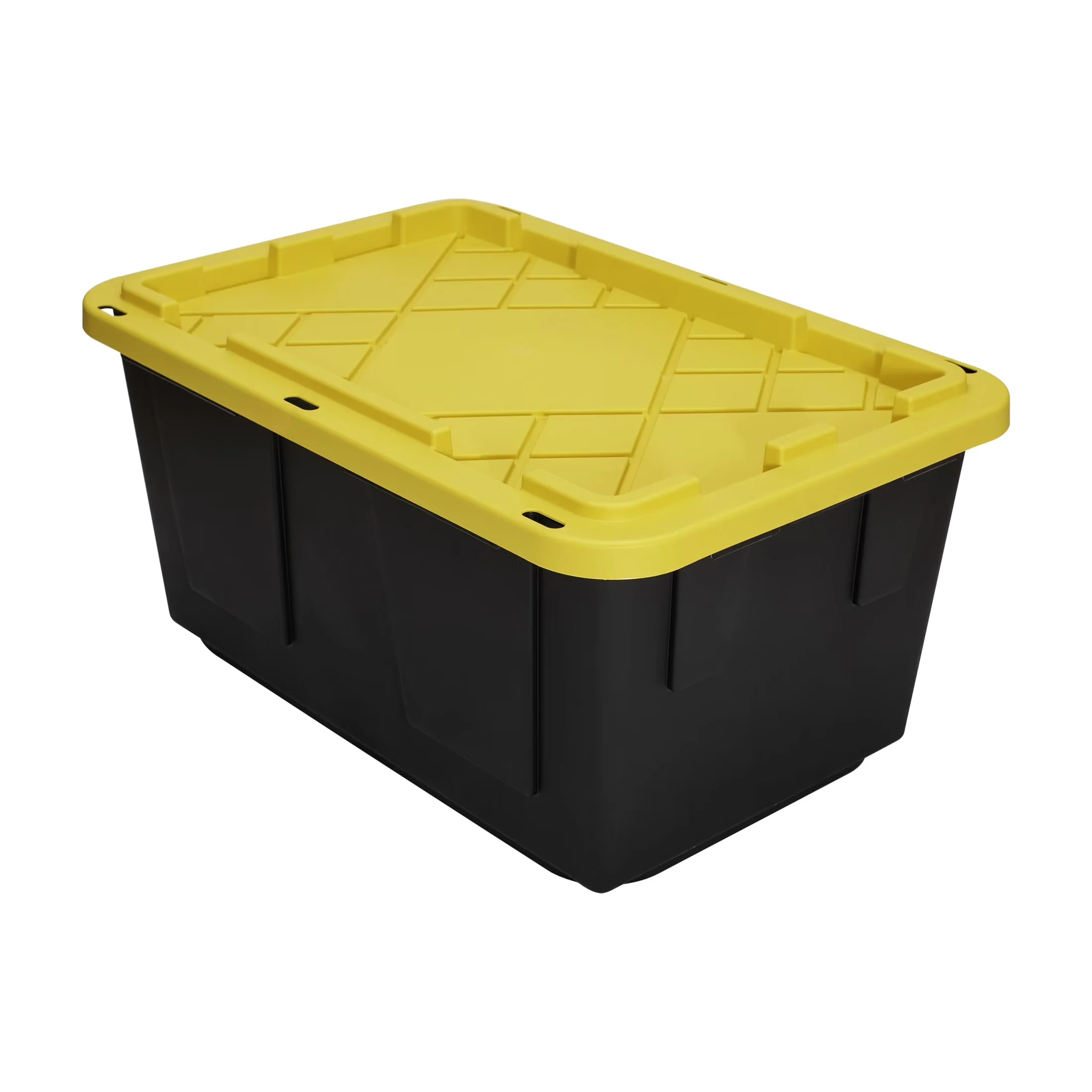 Reliable Garage Storage Supply with Stackable, Lockable - Black Plastic Model 2C36E1
