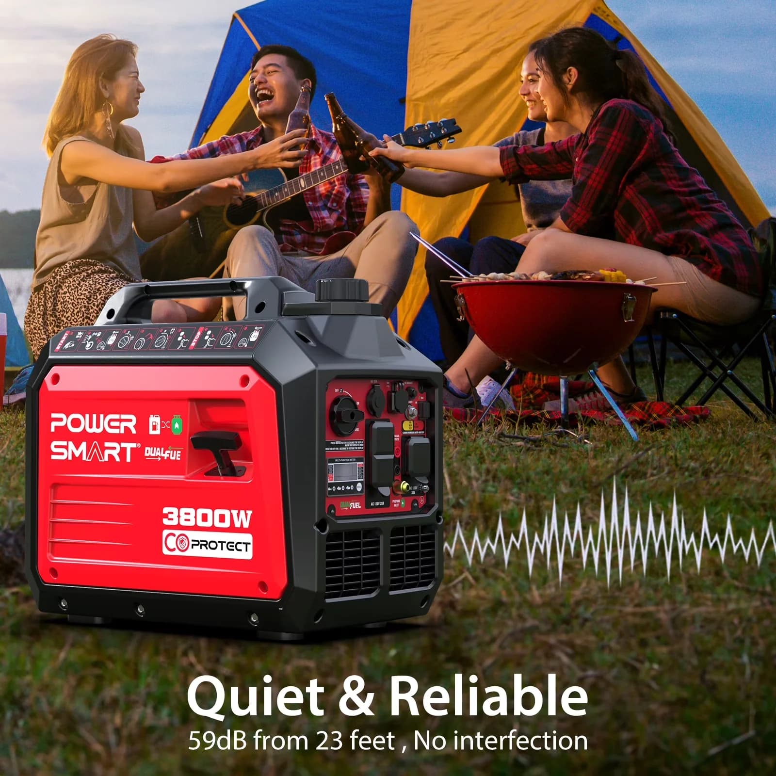 Generator Innovative with 3800W, Overload Protection, Low Oil Shutdown - Model 52E96B