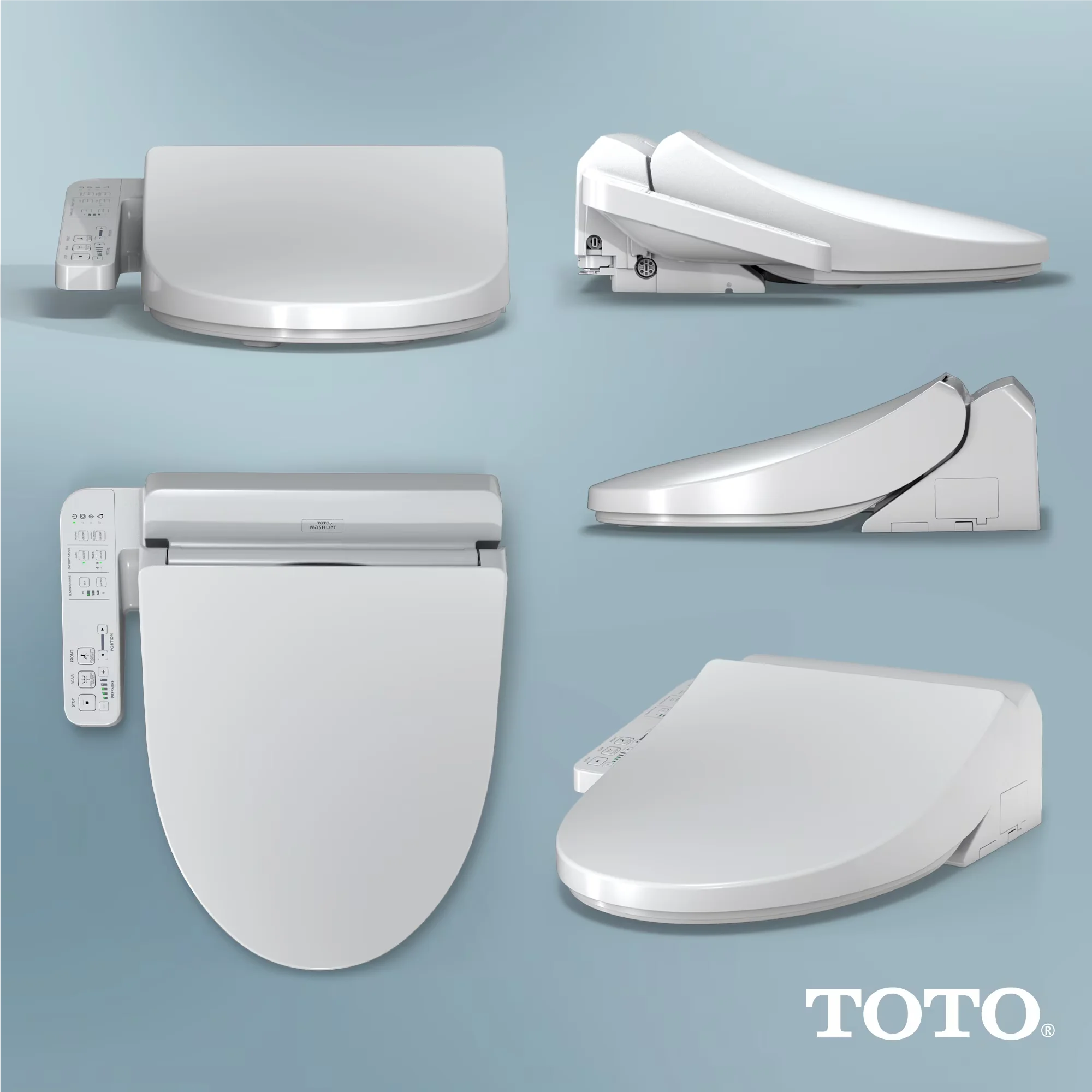Premium Toilet Seats And Lid with Heated, Cotton White - White Plastic Model 4F9641