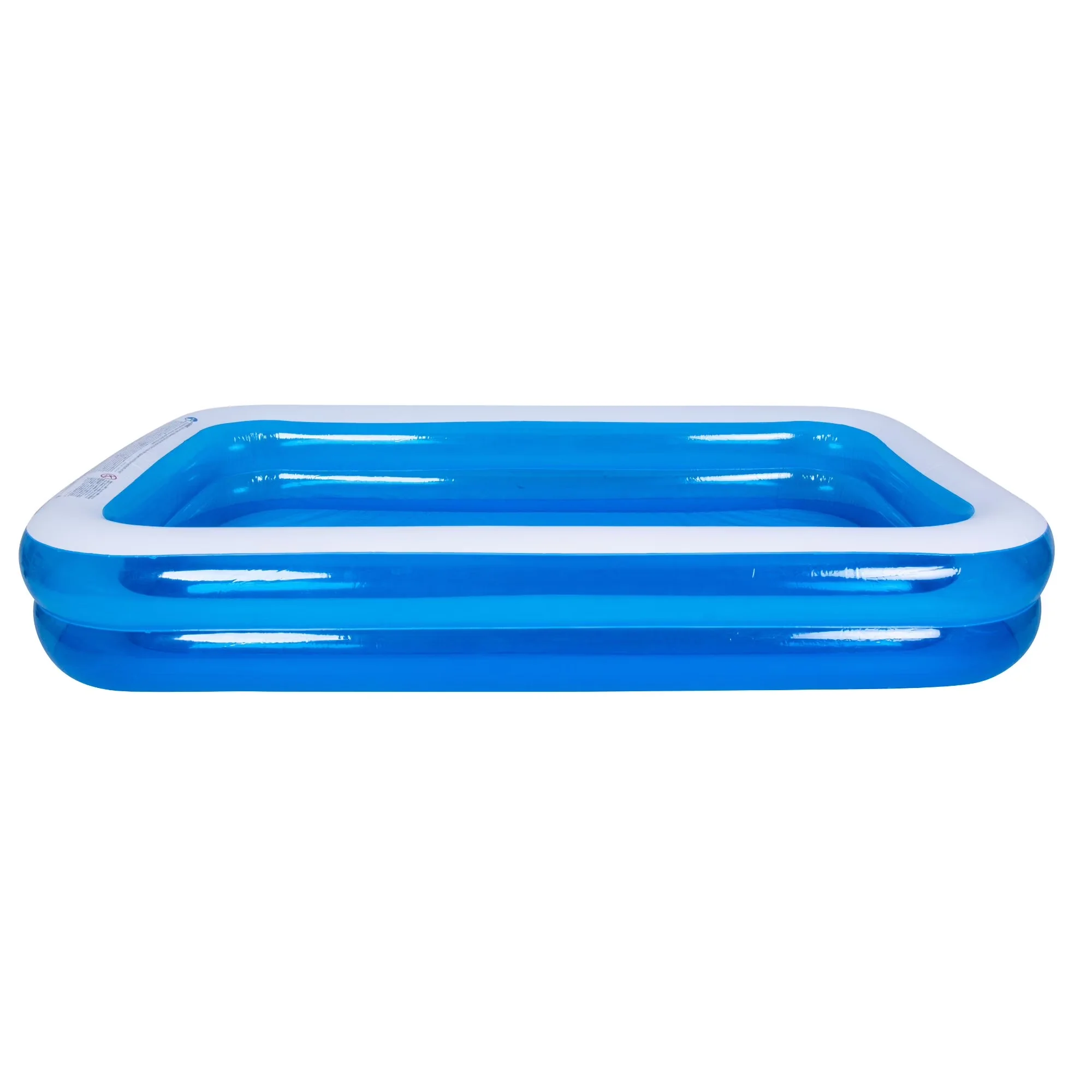 Stylish Inflatable Pool with Suitable for ages 6 and up, 10' Blue and White Rectangular Swimming - Blue Model A386F9