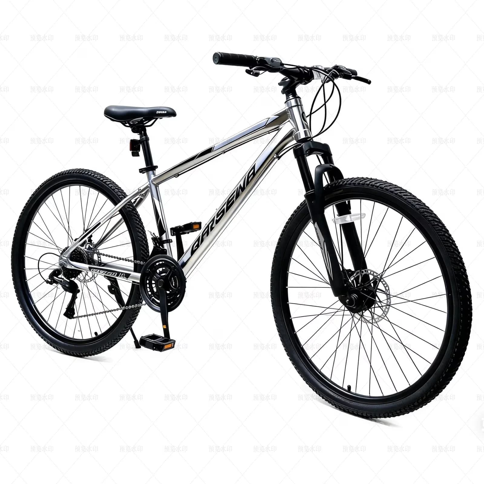 Sleek Mountain Bike with Adjustable Speed, Lightweight, 26" - Black - Heavy Duty Model 64F027