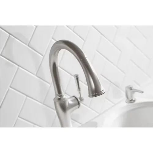 Kitchen Renovation Durable with Vibrant Stainless, two-function sprayhead - Silver Stainless Steel, Brass, Ceramic Model F5D154