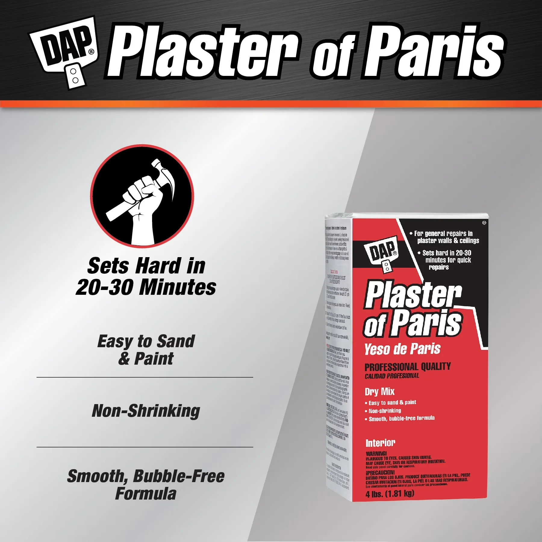 Modern Building Material with Quick Drying - White 1 Plaster - Standard Series Model 97EF6F