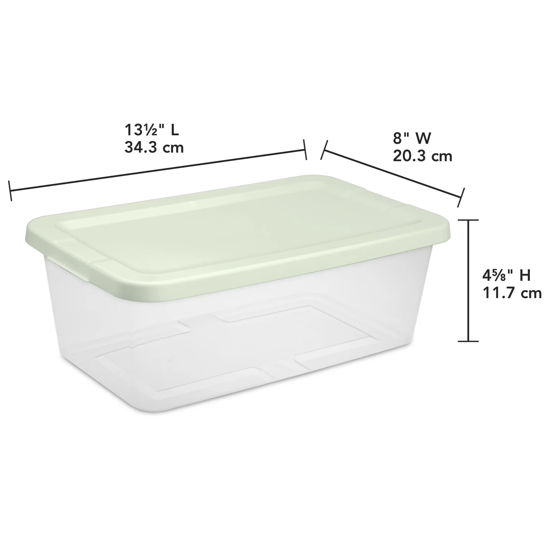 Garage Storage Supply Sleek with Stackable, Clear Plastic Bin - Plastic Light Green Model 0668E2