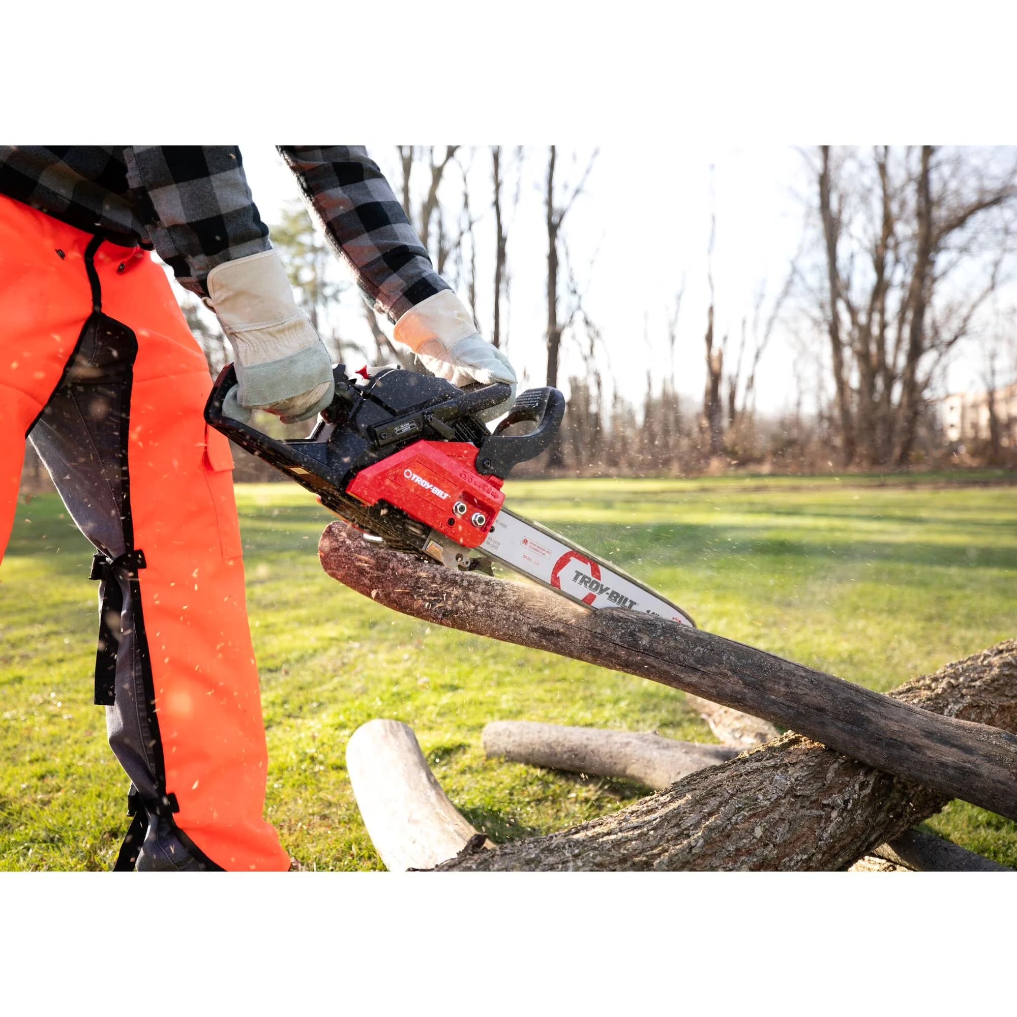 Compact Chainsaw with Anti-Vibration, Automatic Chain Oiler, 14 in. 42cc 2-Cycle Lightweight Gas - Black Model B5EC8F