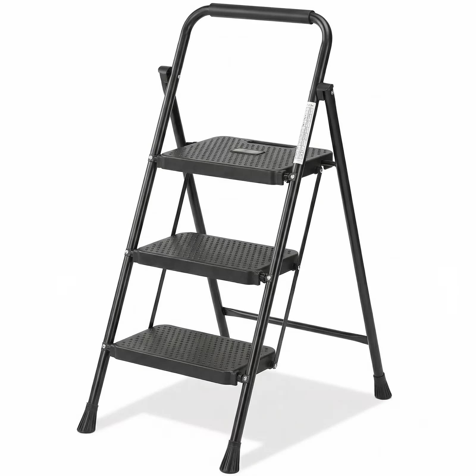 Compact Ladders And Step Stool with Anti-Slip, 3-Step Ladder, 300lbs Capacity - Steel Model 4D2A31