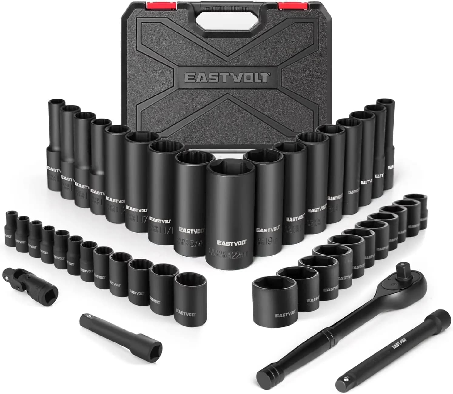 Sleek Hand Tool Set with Reversible, 46 Pieces, Drive Socket - Chrome Vanadium Steel Model 9269F8