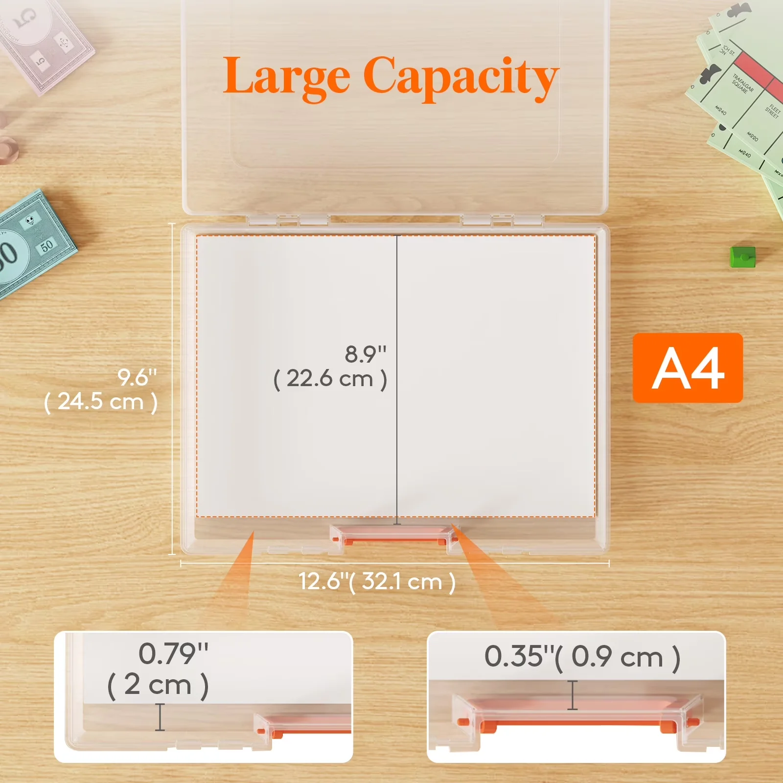 Quality Garage Storage Supply with Portable, Sticker Label, 6 Extra Zipper Bags - Clear Pp Model 5F7381
